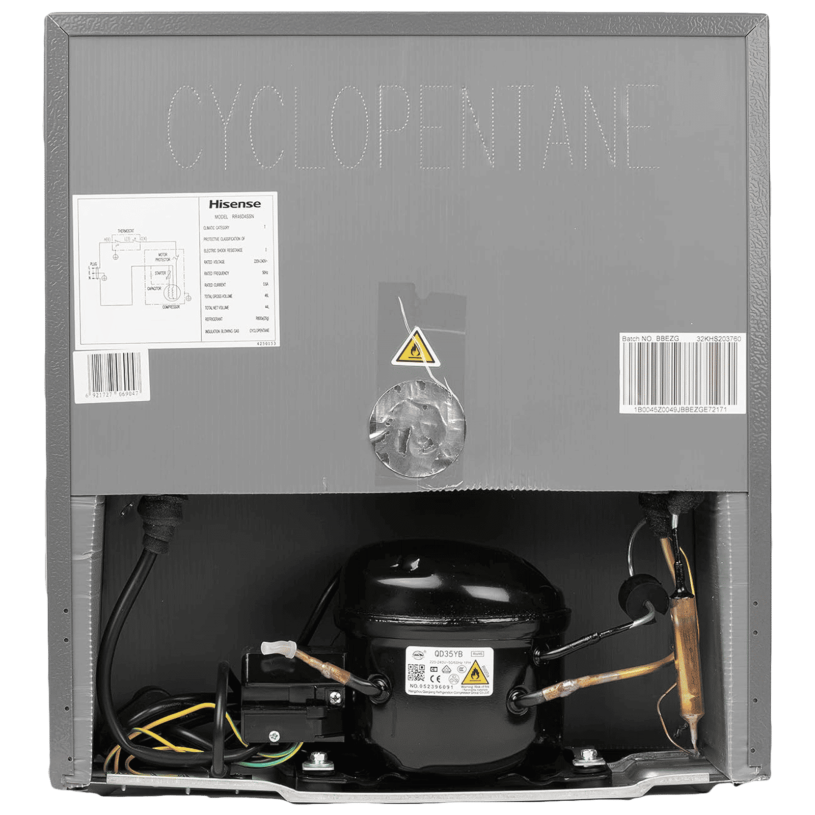 Hisense 46 Liters 4 Star Direct Cool Single Door Refrigerator with Reversible Door (RR46D4SSN, Silver)_7