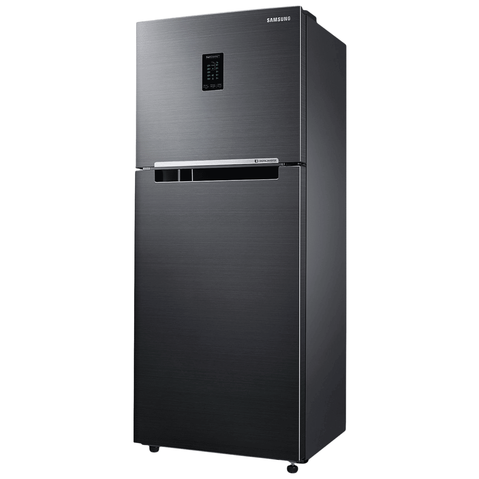 SAMSUNG 301 Litres 3 Star Frost Free Double Door Convertible Refrigerator with Stabilizer Free Operation (RT34C4523B1/HL, Black Matt)_4