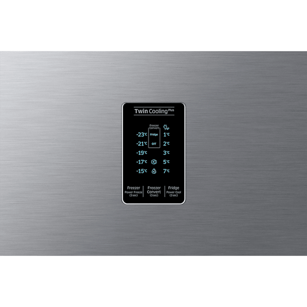 SAMSUNG 301 Litres 3 Star Frost Free Double Door Convertible Refrigerator with Stabilizer Free Operation (RT34C4523S9/HL, Refined Inox)_13