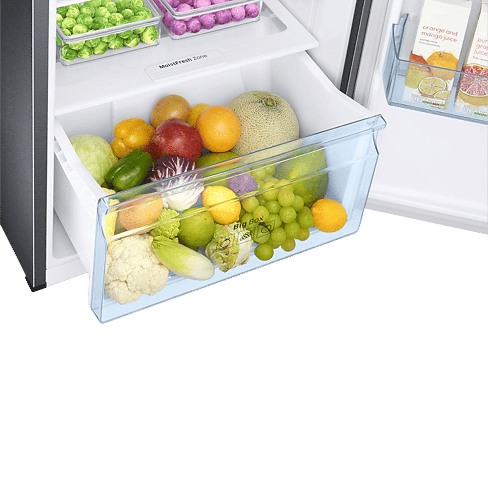 SAMSUNG 301 Litres 3 Star Frost Free Double Door Convertible Refrigerator with Stabilizer Free Operation (RT34C4523S9/HL, Refined Inox)_18