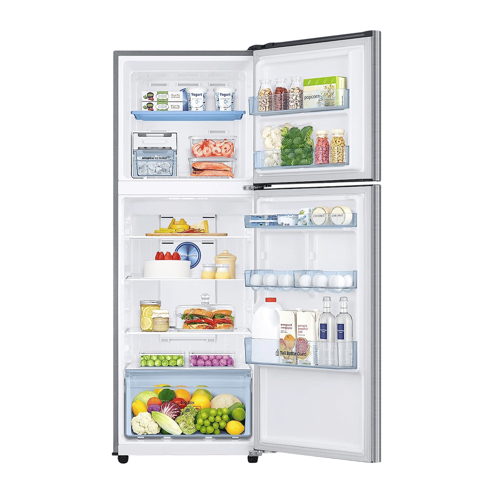 SAMSUNG 301 Litres 3 Star Frost Free Double Door Convertible Refrigerator with Stabilizer Free Operation (RT34C4523S9/HL, Refined Inox)_5