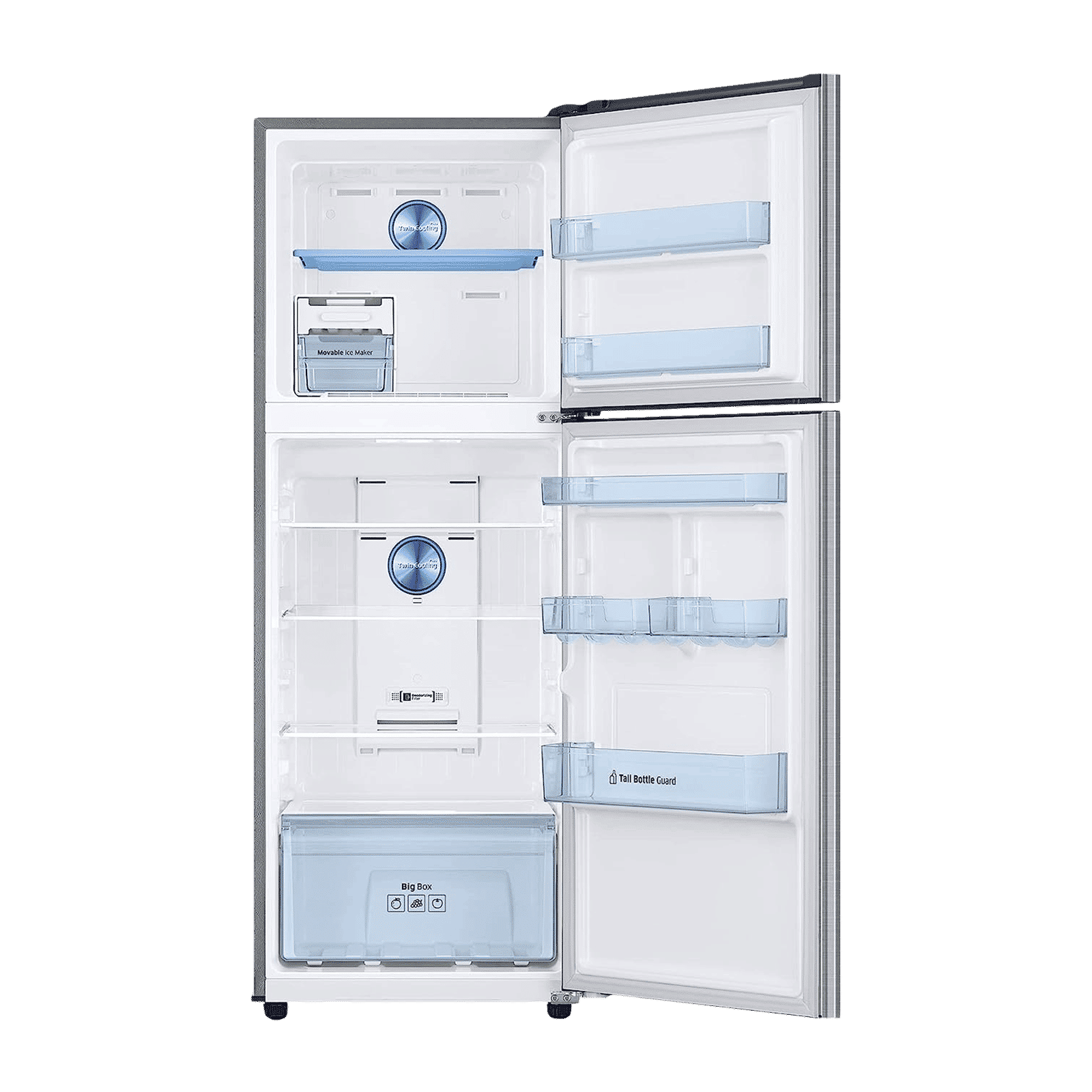 SAMSUNG 301 Litres 3 Star Frost Free Double Door Convertible Refrigerator with Stabilizer Free Operation (RT34C4523S9/HL, Refined Inox)_6