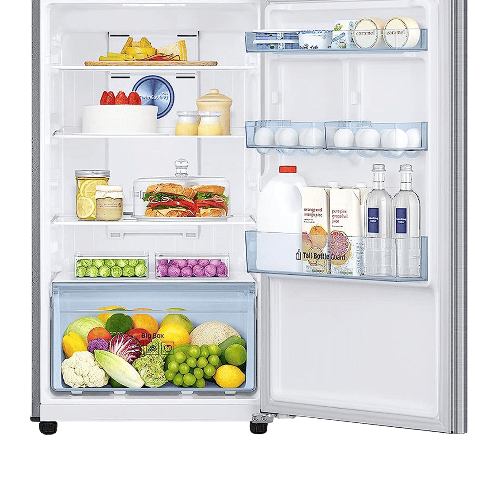 SAMSUNG 301 Litres 3 Star Frost Free Double Door Convertible Refrigerator with Stabilizer Free Operation (RT34C4523S9/HL, Refined Inox)_7