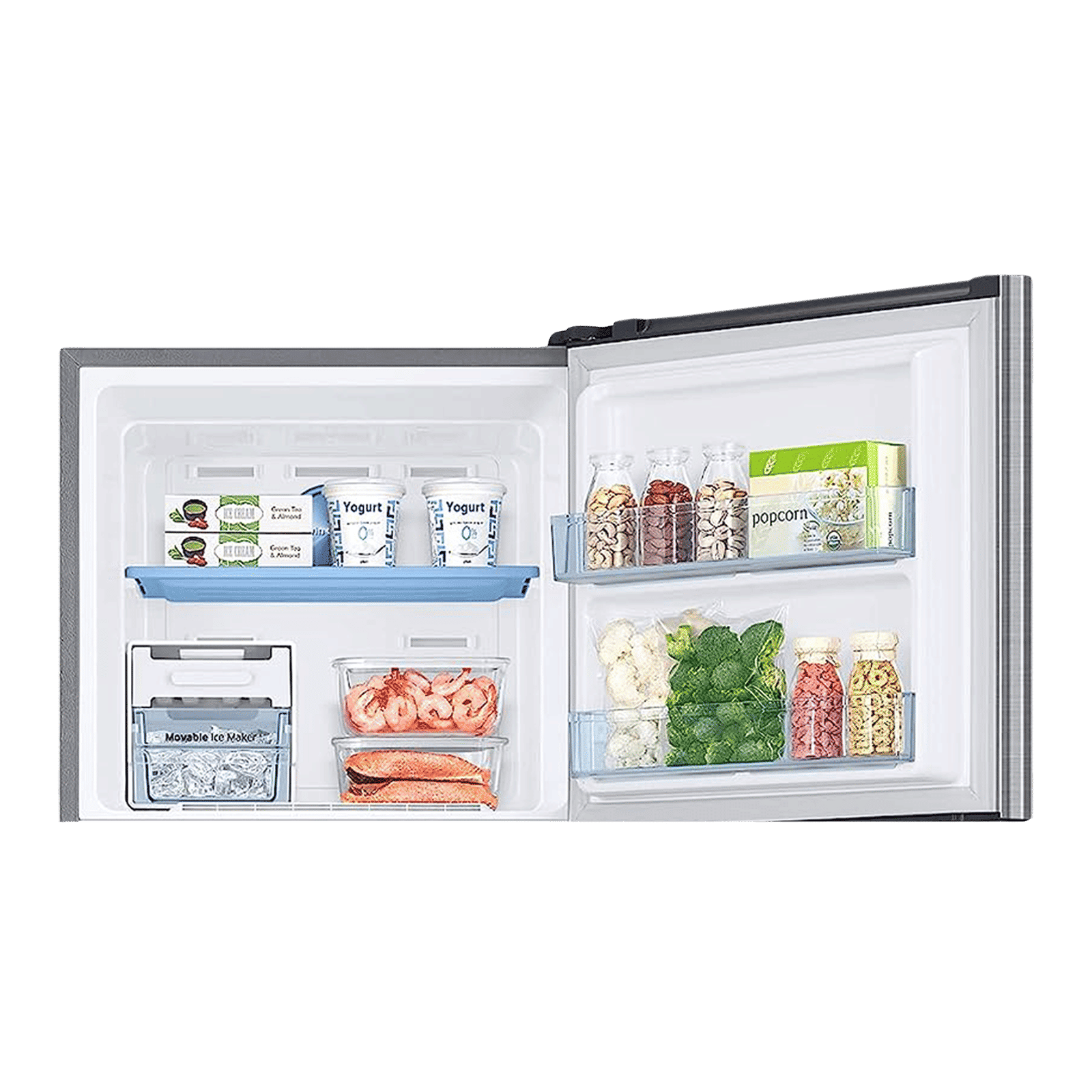 SAMSUNG 301 Litres 3 Star Frost Free Double Door Convertible Refrigerator with Stabilizer Free Operation (RT34C4523S9/HL, Refined Inox)_8