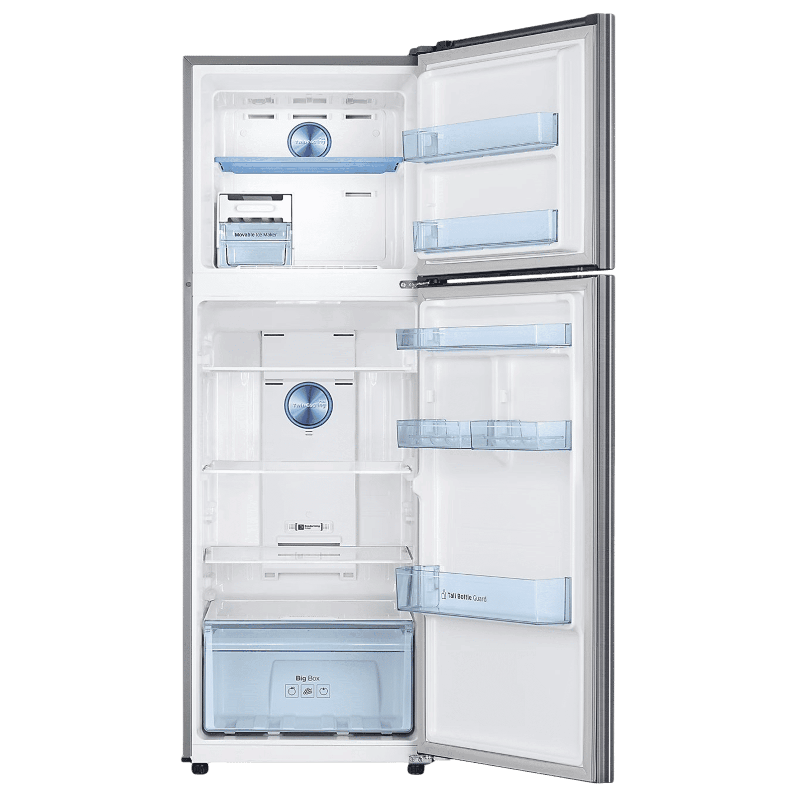 SAMSUNG 322 Litres 3 Star Frost Free Double Door Convertible Refrigerator with Stabilizer Free Operation (RT37C4523S8/HL, Elegant Inox)_6