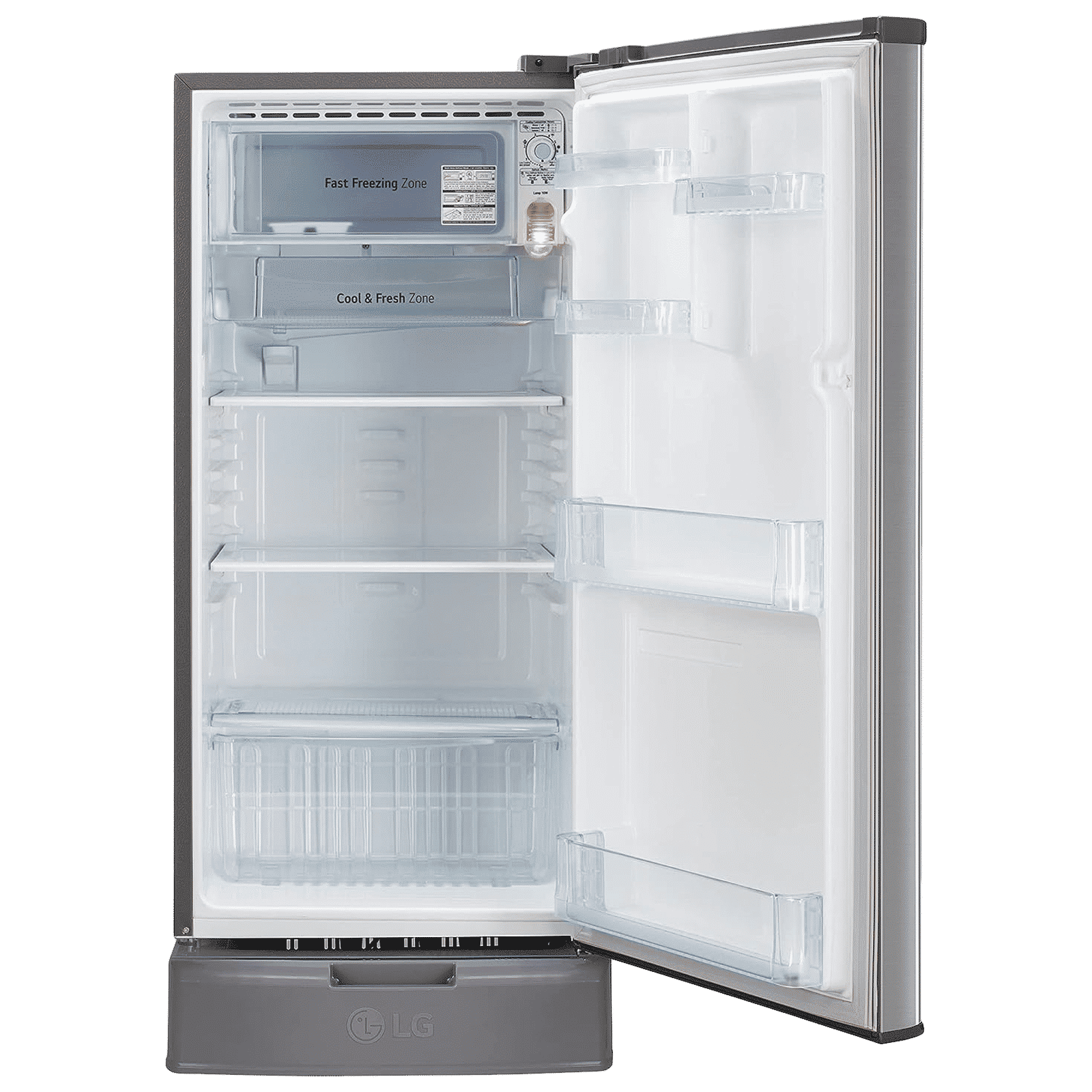 LG 185 Litres 4 Star Direct Cool Single Door Refrigerator with Antibacterial Gasket (GL-D199OPZY.DPZZPS, Shiny Steel) LG 185 Litres 4 Star Direct Cool Single Door Refrigerator with Antibacterial Gasket (GL-D199OPZY.DPZZPS, Shiny Steel)_4