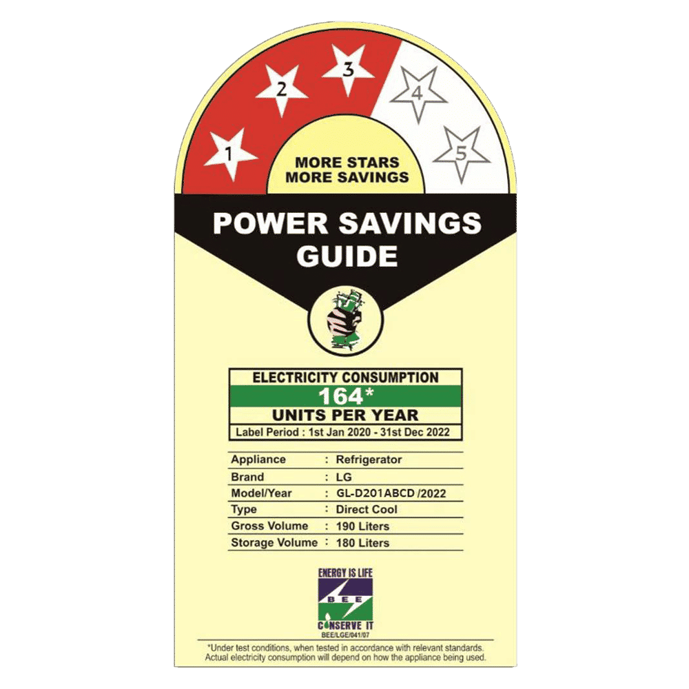 LG 185 Litres 3 Star Direct Cool Single Door Refrigerator with Antibacterial Gasket (GL-D201ABCD.BBCZEB, Blue Charm)_10