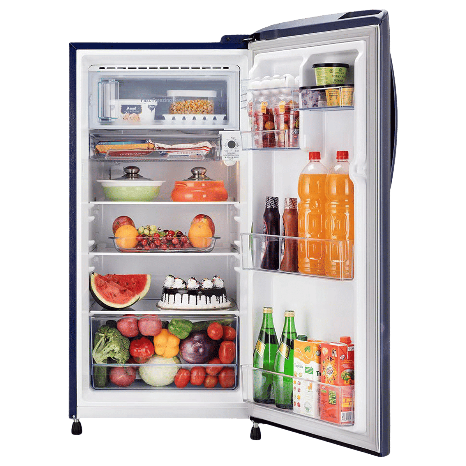 LG 201 Litres 3 Star Direct Cool Single Door Refrigerator with Stabilizer Free Operation (GLB211HBCDABCZEBN, Blue Charm) LG 201 Litres 3 Star Direct Cool Single Door Refrigerator with Stabilizer Free Operation (GLB211HBCDABCZEBN, Blue Charm)_5
