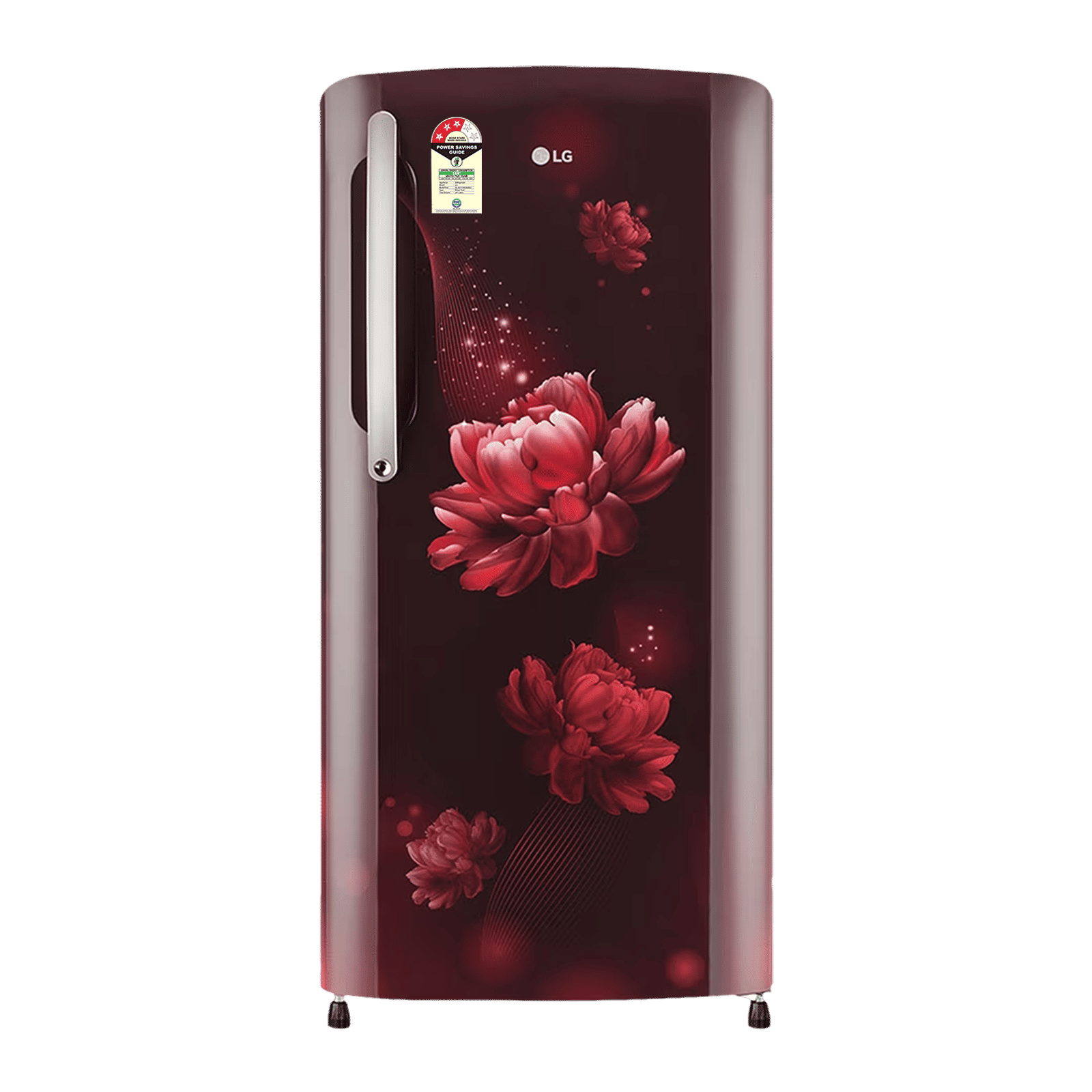 LG 201 Litres 3 Star Direct Cool Single Door Refrigerator with Anti-Bacterial Gasket (GLB211HSCDASCZEBN, Scarlet Charm)_1