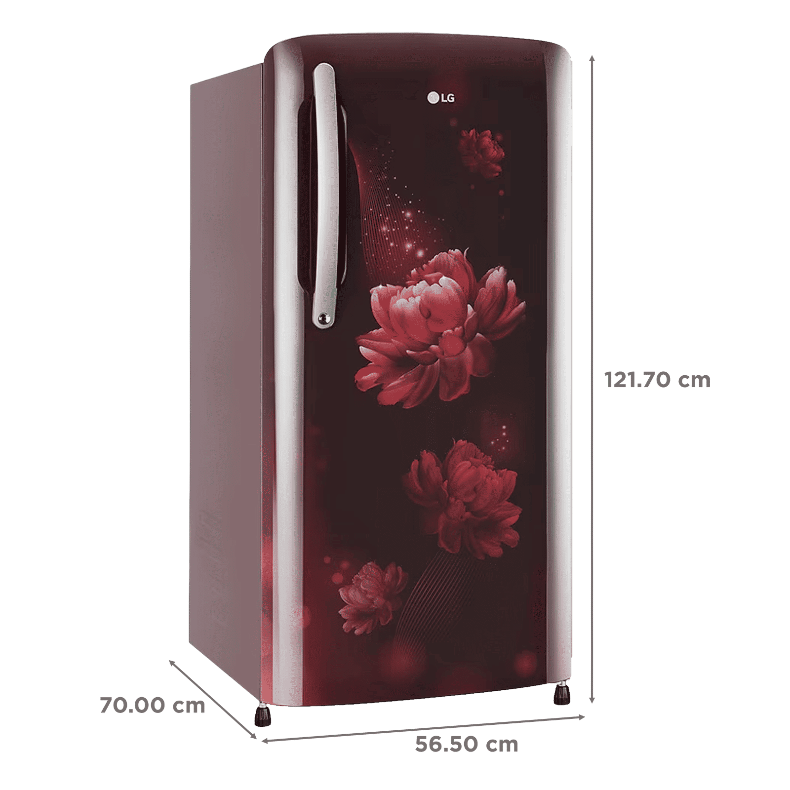 LG 201 Litres 3 Star Direct Cool Single Door Refrigerator with Anti-Bacterial Gasket (GLB211HSCDASCZEBN, Scarlet Charm)_3