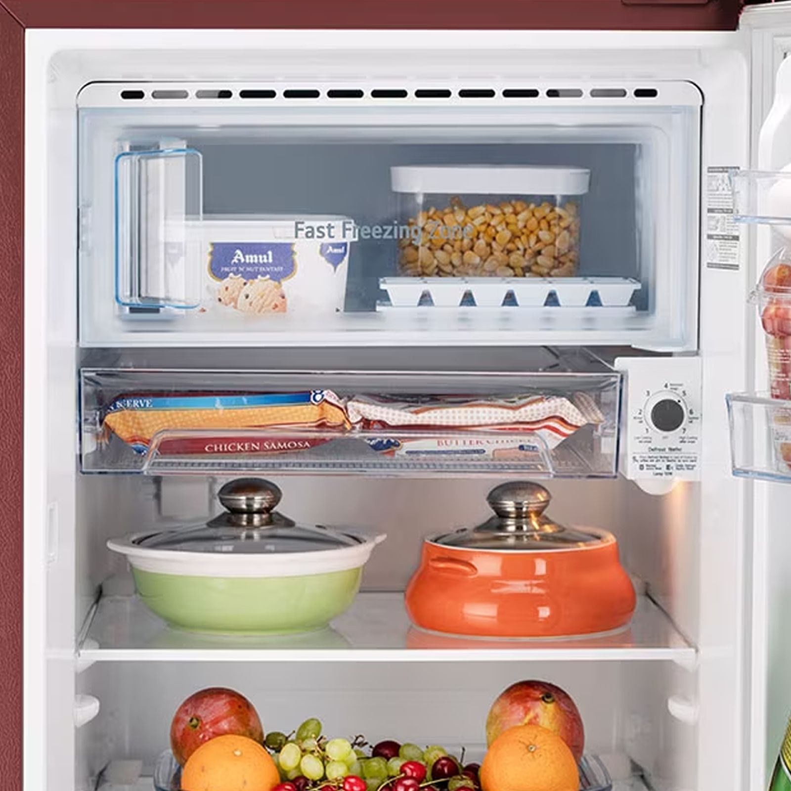 LG 201 Litres 3 Star Direct Cool Single Door Refrigerator with Anti-Bacterial Gasket (GLB211HSCDASCZEBN, Scarlet Charm)_7