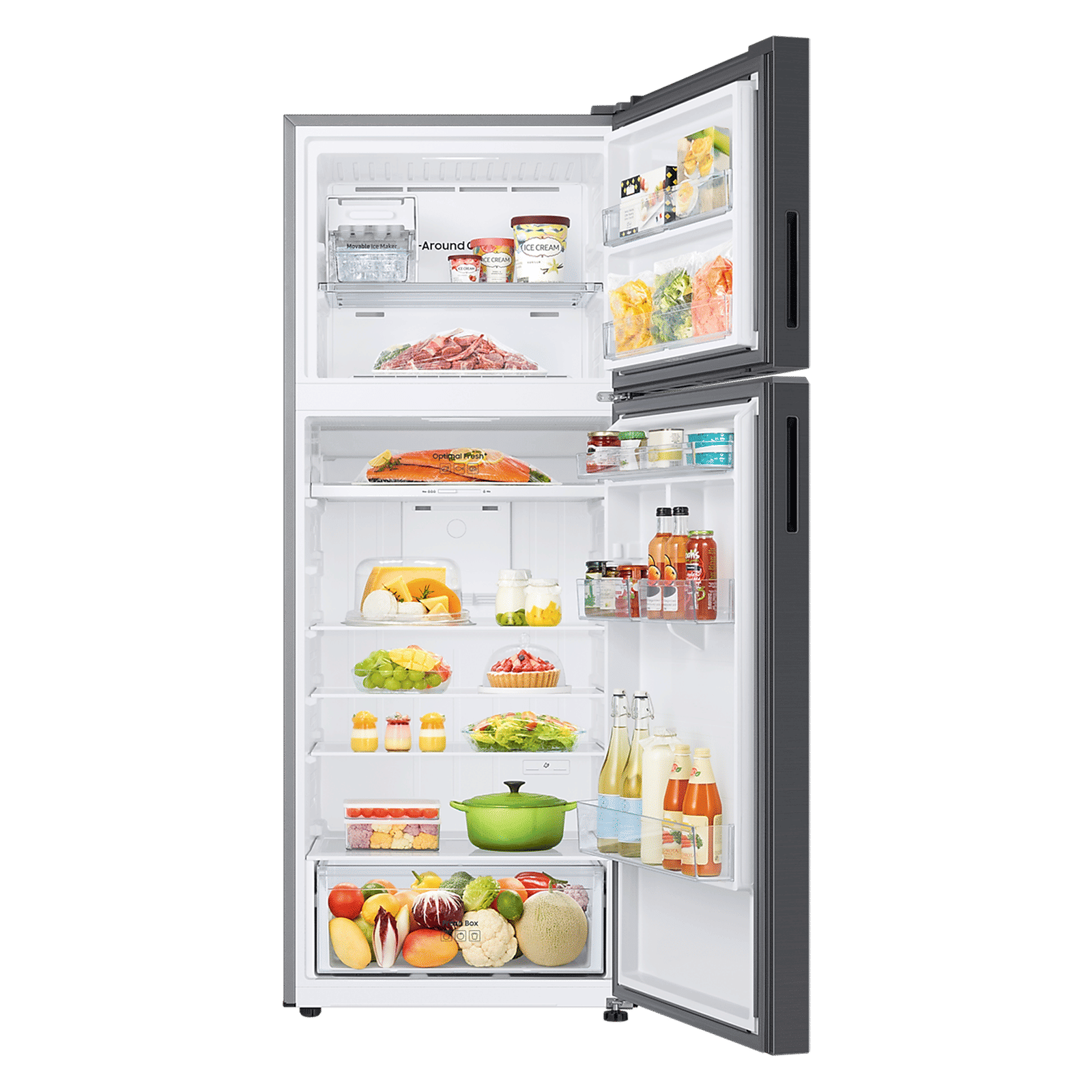 SAMSUNG 465 Litres 1 Star Frost Free Double Door Refrigerator with Mono Cooling Technology (RT51CG662AB1TL, Black Matt) SAMSUNG 465 Litres 1 Star Frost Free Double Door Refrigerator with Mono Cooling Technology (RT51CG662AB1TL, Black Matt)_5