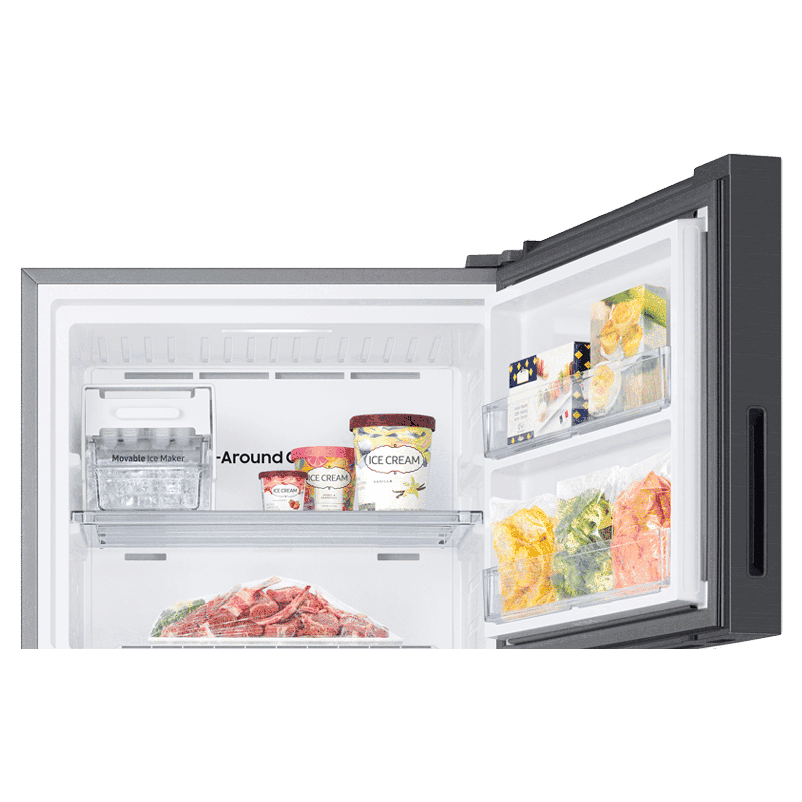 SAMSUNG 465 Litres 1 Star Frost Free Double Door Refrigerator with Mono Cooling Technology (RT51CG662AB1TL, Black Matt) SAMSUNG 465 Litres 1 Star Frost Free Double Door Refrigerator with Mono Cooling Technology (RT51CG662AB1TL, Black Matt)_8