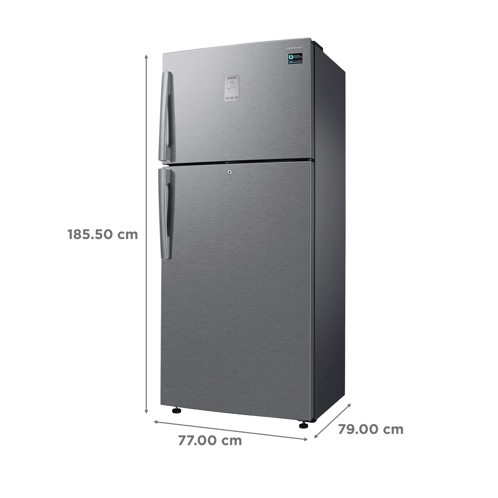SAMSUNG 530 Litres 1 Star Frost Free Double Door Refrigerator with Twin Cooling Plus Technology (RT56C637SSL/TL, Clean Steel)_3