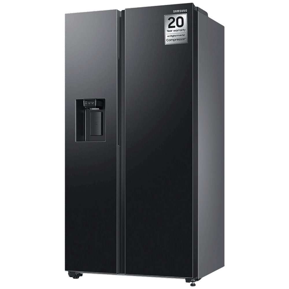 SAMSUNG 633 Litres 3 Star Frost Free Side by Side Door Smart Wi-Fi Enabled Convertible Refrigerator with Twin Cooling Plus (RS78CG8543B1HL, Black Matt)_11