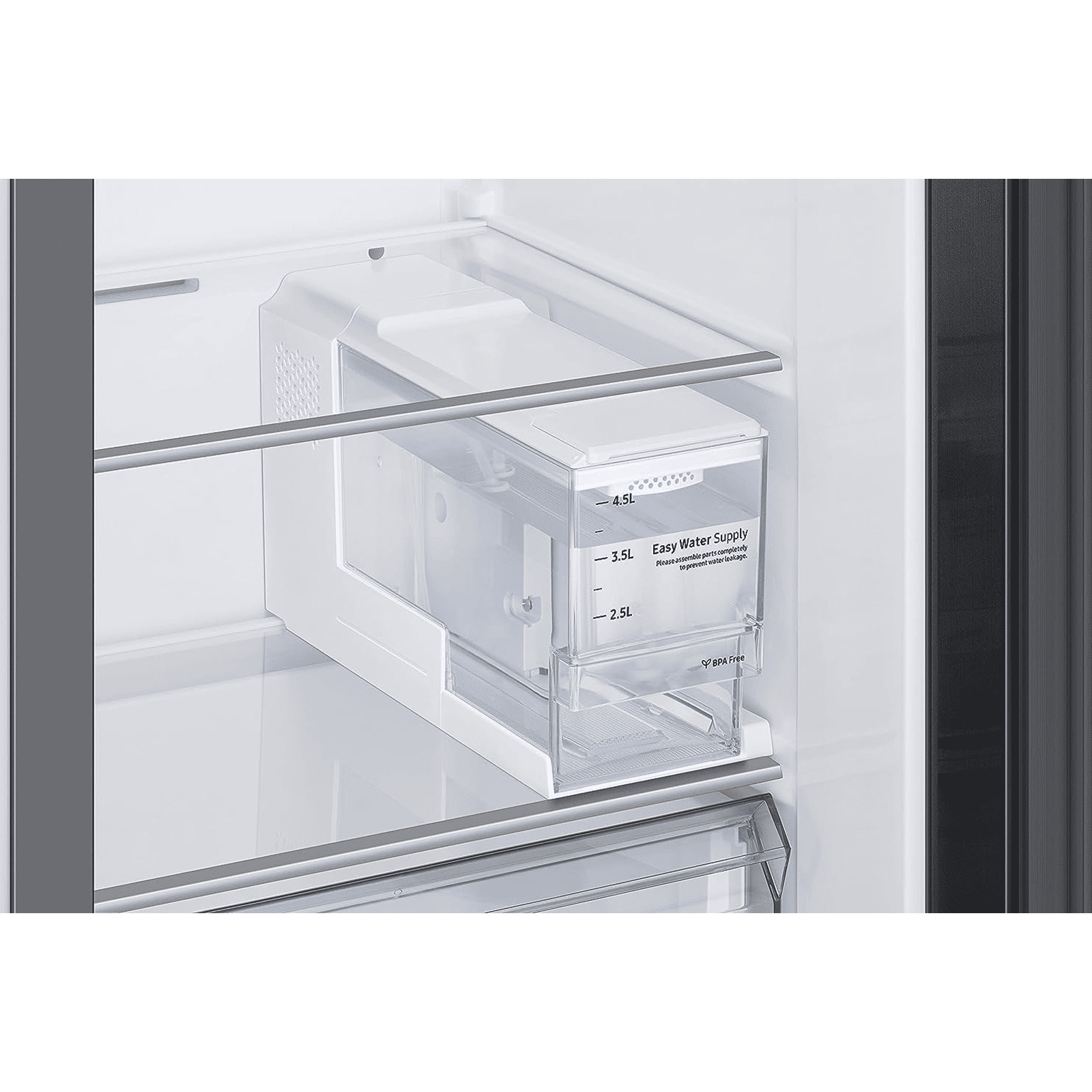 SAMSUNG 633 Litres 3 Star Frost Free Side by Side Door Smart Wi-Fi Enabled Convertible Refrigerator with Twin Cooling Plus (RS78CG8543B1HL, Black Matt)_12