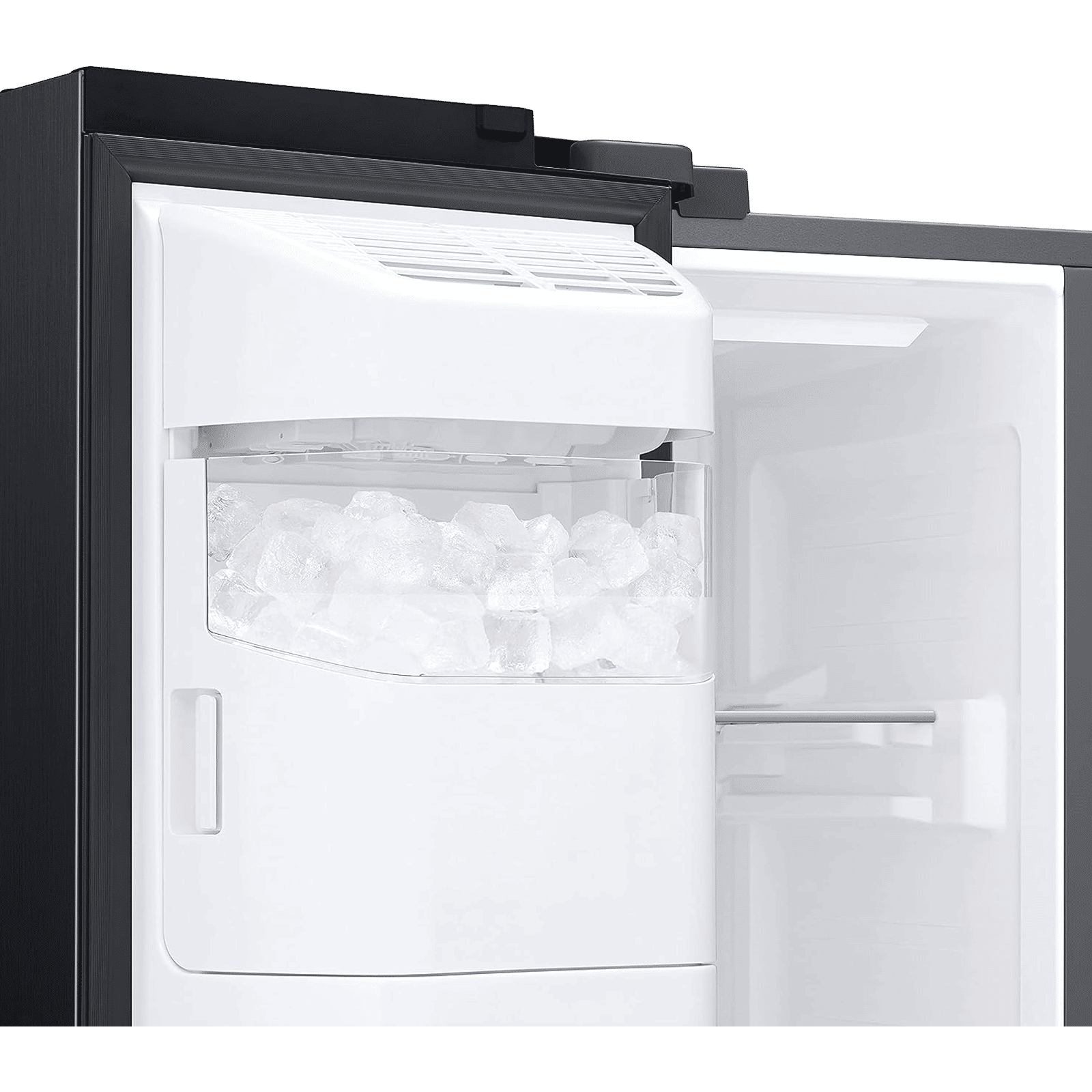 SAMSUNG 633 Litres 3 Star Frost Free Side by Side Door Smart Wi-Fi Enabled Convertible Refrigerator with Twin Cooling Plus (RS78CG8543B1HL, Black Matt)_7