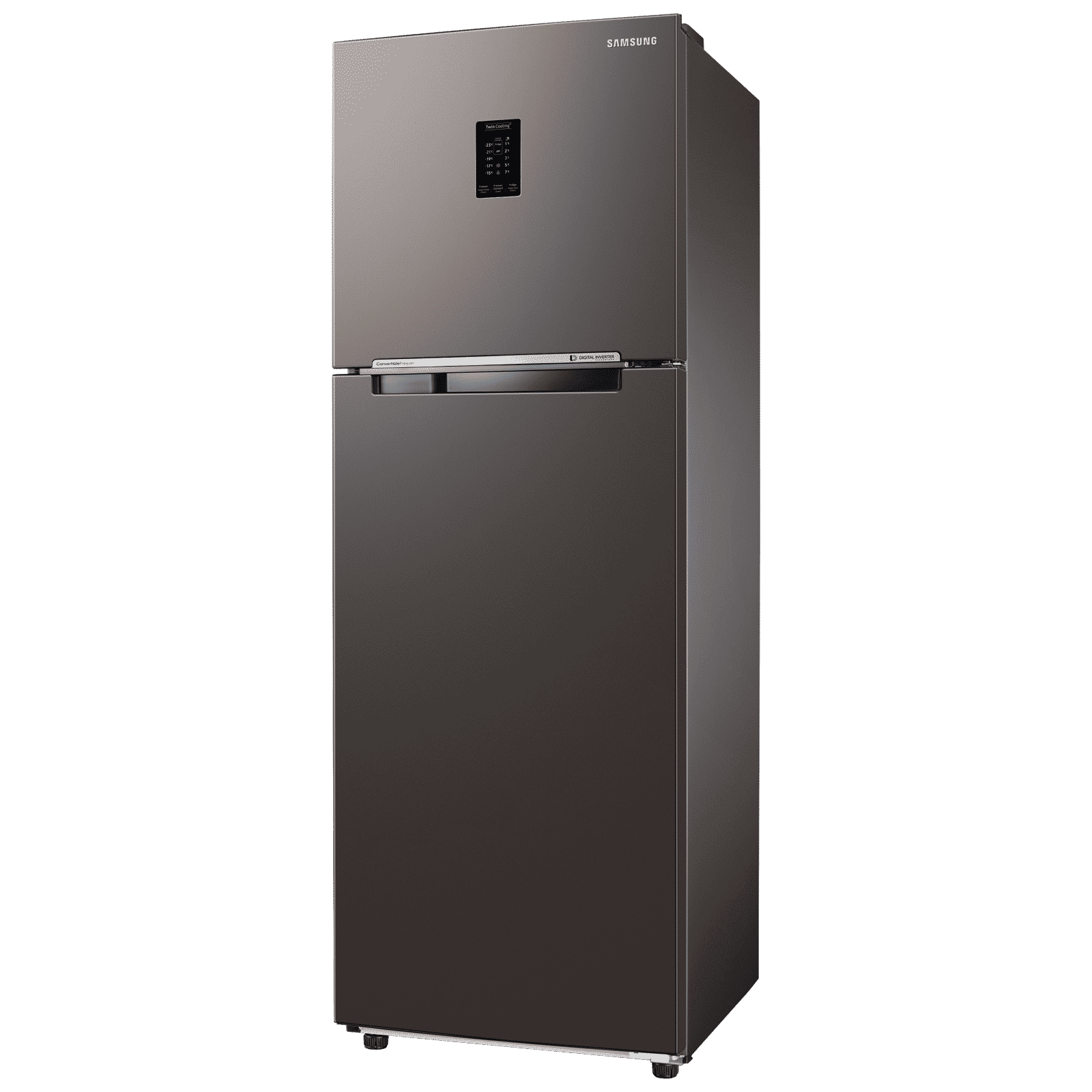 SAMSUNG 322 Litres 2 Star Frost Free Double Door Convertible Refrigerator with Twin Cooling Plus Technology (RT37CB522C2HL, Charcoal)_8