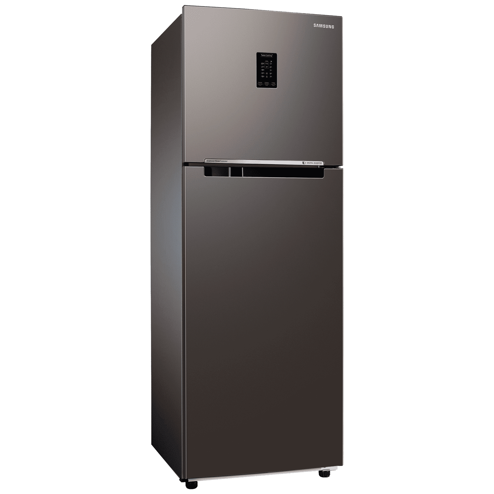 SAMSUNG 322 Litres 2 Star Frost Free Double Door Convertible Refrigerator with Twin Cooling Plus Technology (RT37CB522C2HL, Charcoal)_4