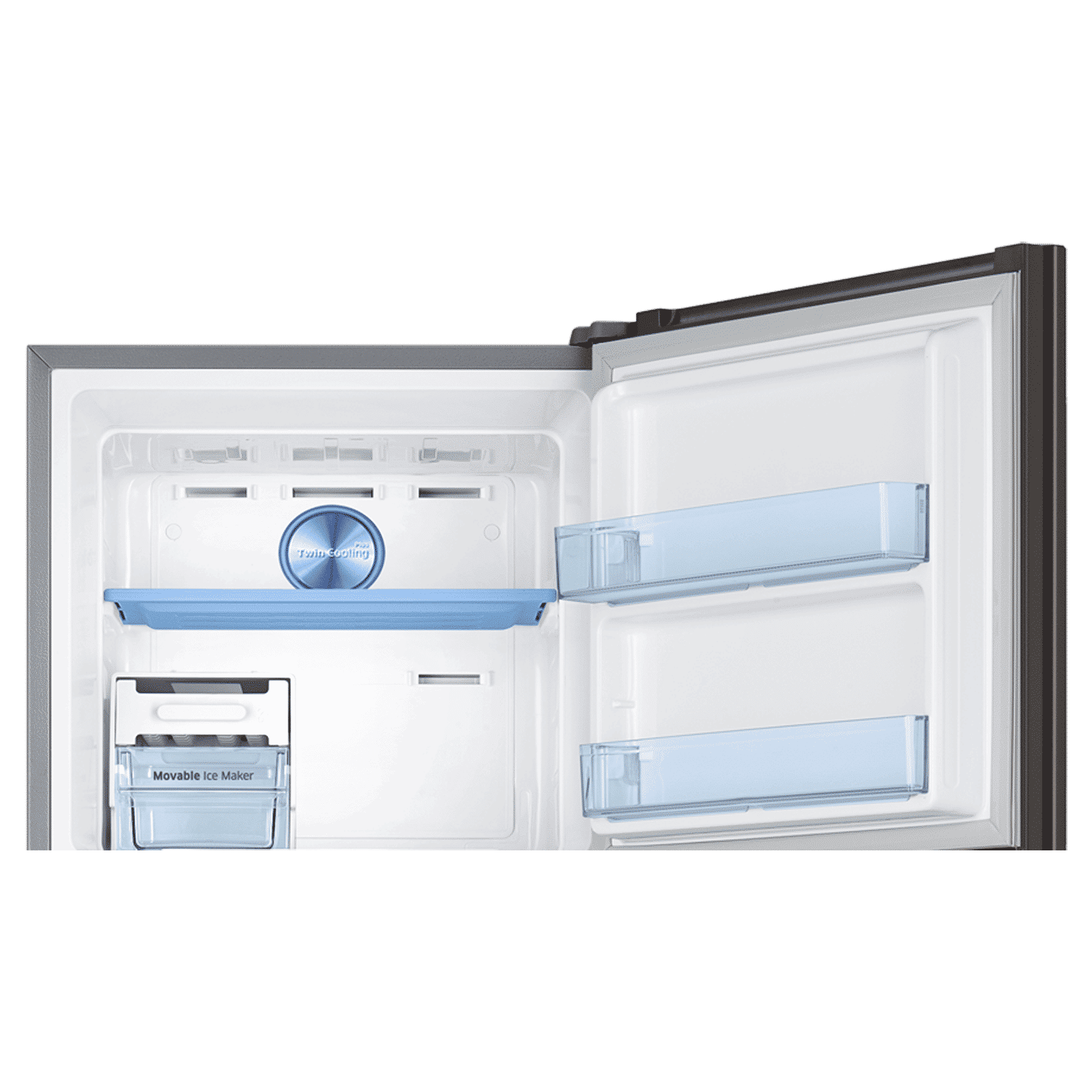 SAMSUNG 322 Litres 2 Star Frost Free Double Door Convertible Refrigerator with Twin Cooling Plus Technology (RT37CB522C2HL, Charcoal)_7