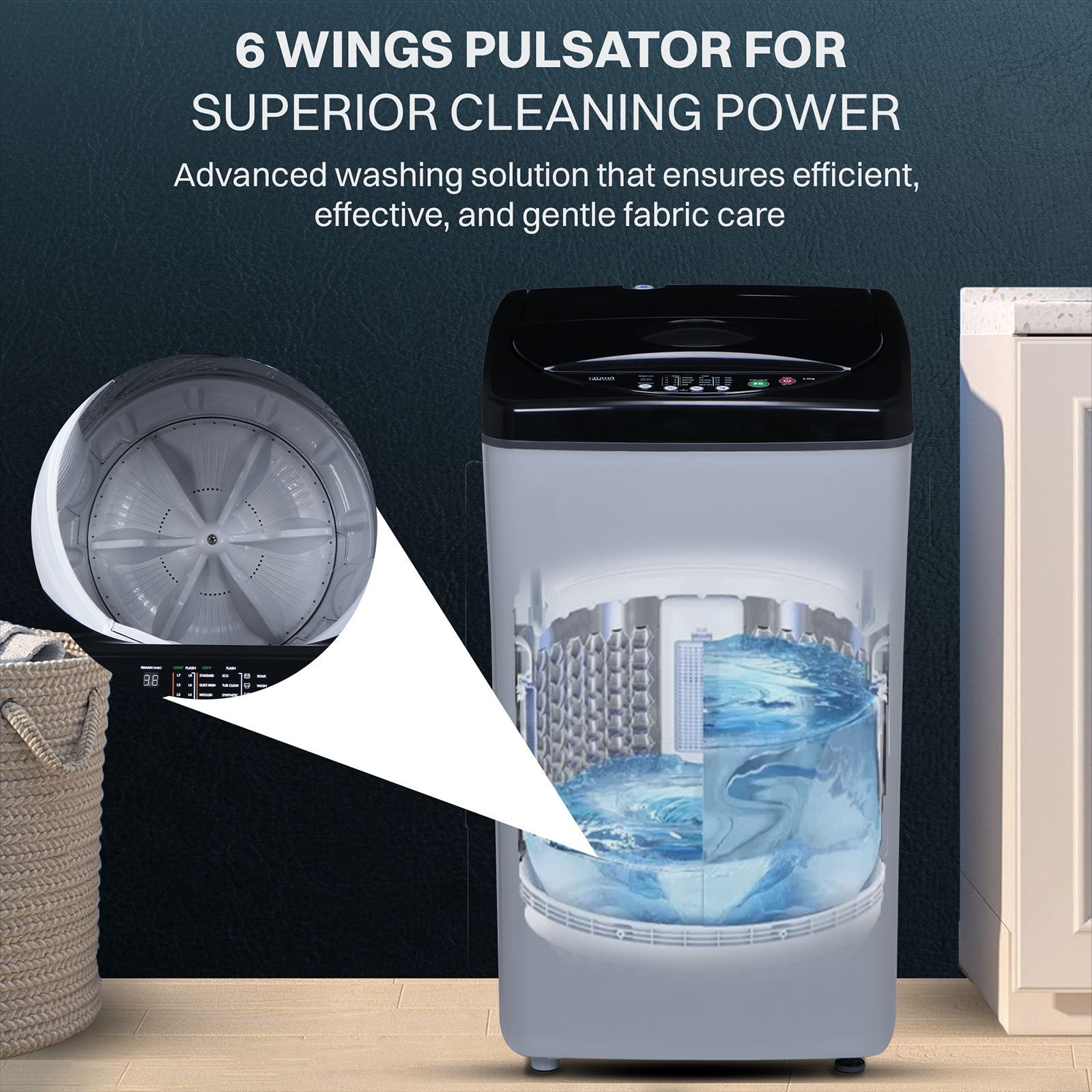 Croma 6.5 kg 5 Star Fully Automatic Top Load Washing Machine (CRLW065FAF264504, Lint Filter, Inox Grey)_6