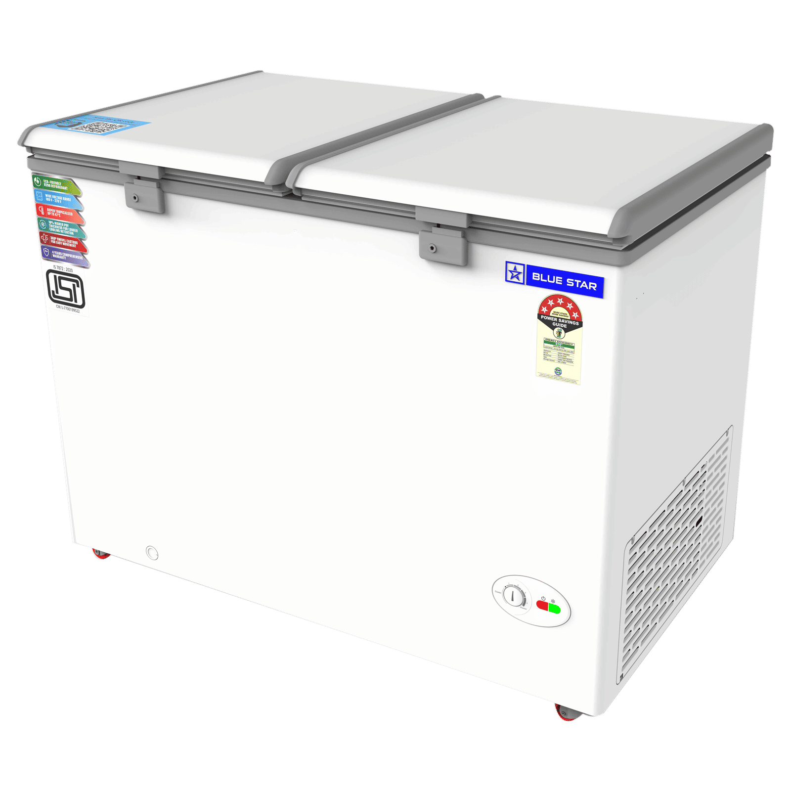 Blue Star 310 Litres 5 Star Double Door Deep Freezer (Stabilizer Free Operation, CF5330NEYW, White) Blue Star 310 Litres 5 Star Double Door Deep Freezer (Stabilizer Free Operation, CF5330NEYW, White)_4