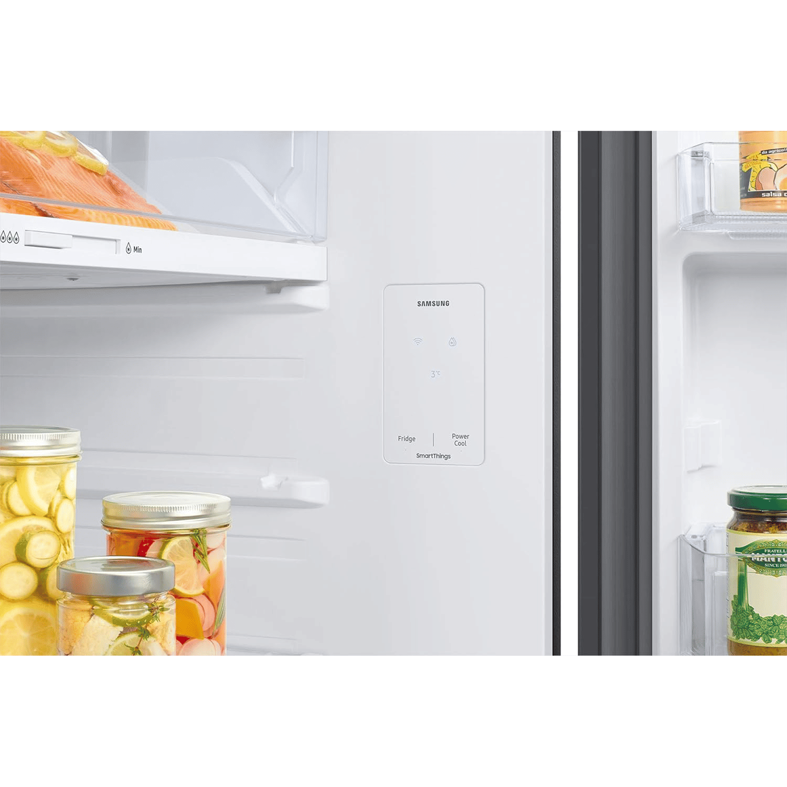 SAMSUNG 465 Litres 1 Star Frost Free Double Door Refrigerator with SmartThings AI Energy Mode (RT51CB662A22TL, Clean Black Glass)_9