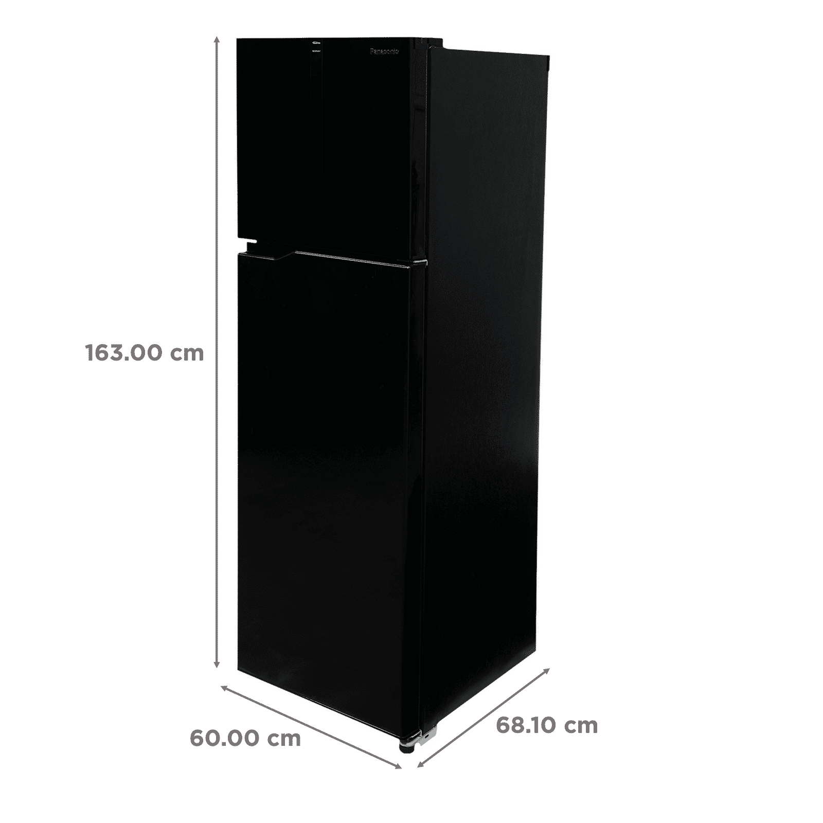 Panasonic 260 Litres 2 Star Frost Free Double Door Refrigerator with Stabilizer Free Operation (TH272BPKN, Black)_2