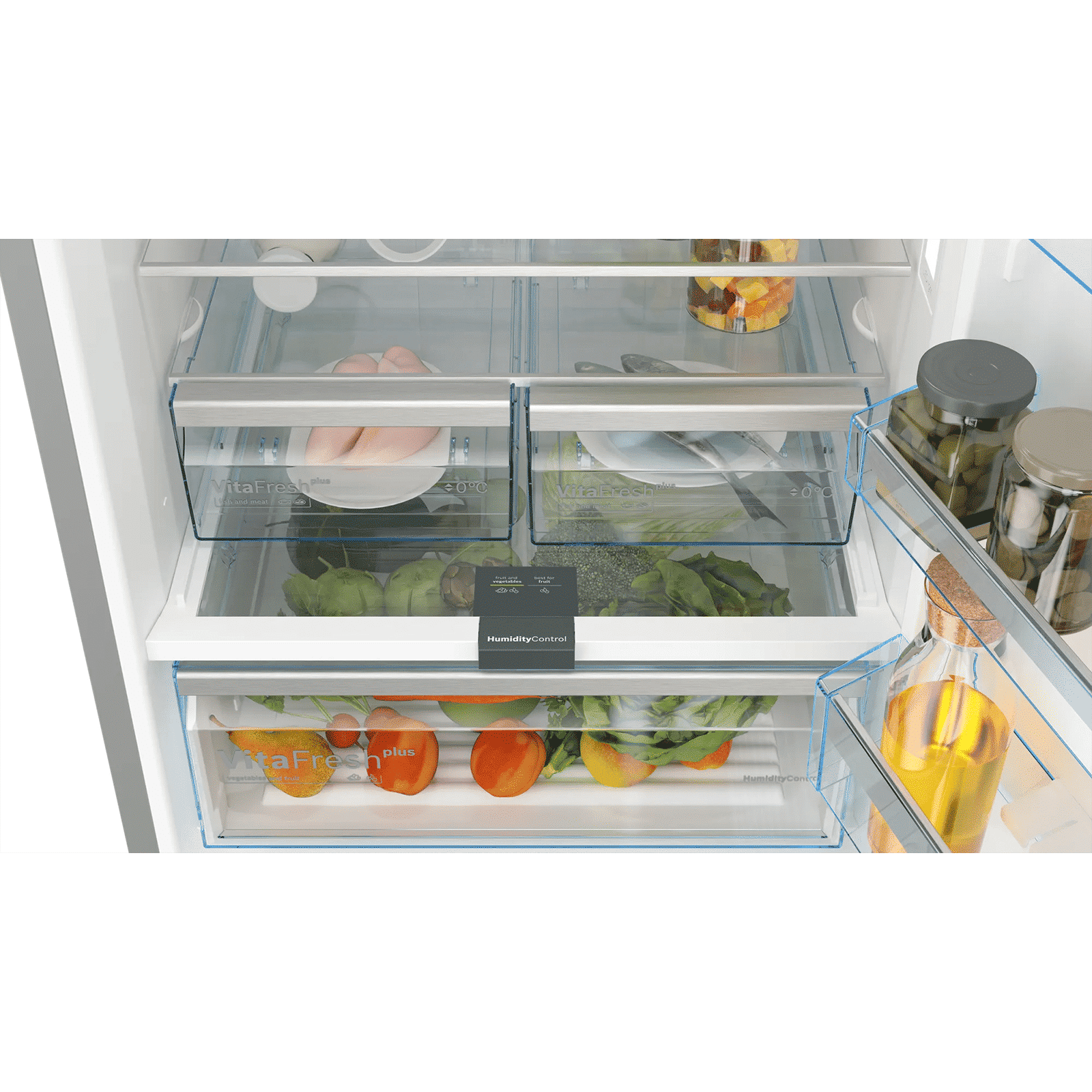 BOSCH Series 6 508 Litres 2 Star Frost Free Double Door Bottom Mount Refrigerator with Stabilizer Free Operation (KGN56LB42I, Black) BOSCH Series 6 508 Litres 2 Star Frost Free Double Door Bottom Mount Refrigerator with Stabilizer Free Operation (KGN56LB42I, Black)_5