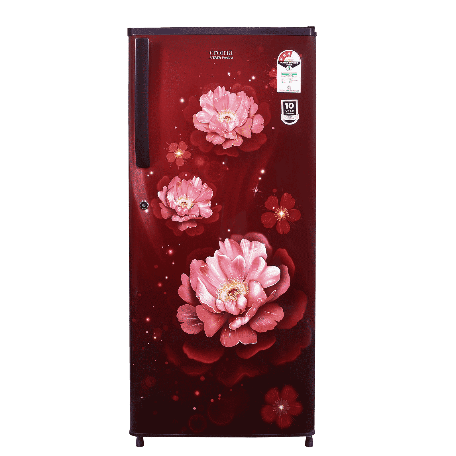 Croma 205 Litres 3 Star Direct Cool Single Door Refrigerator with Anti-Fungal Door Gasket (CRLR206DID250503, Bloom Wine Red) Croma 205 Litres 3 Star Direct Cool Single Door Refrigerator with Anti-Fungal Door Gasket (CRLR206DID250503, Bloom Wine Red)_1