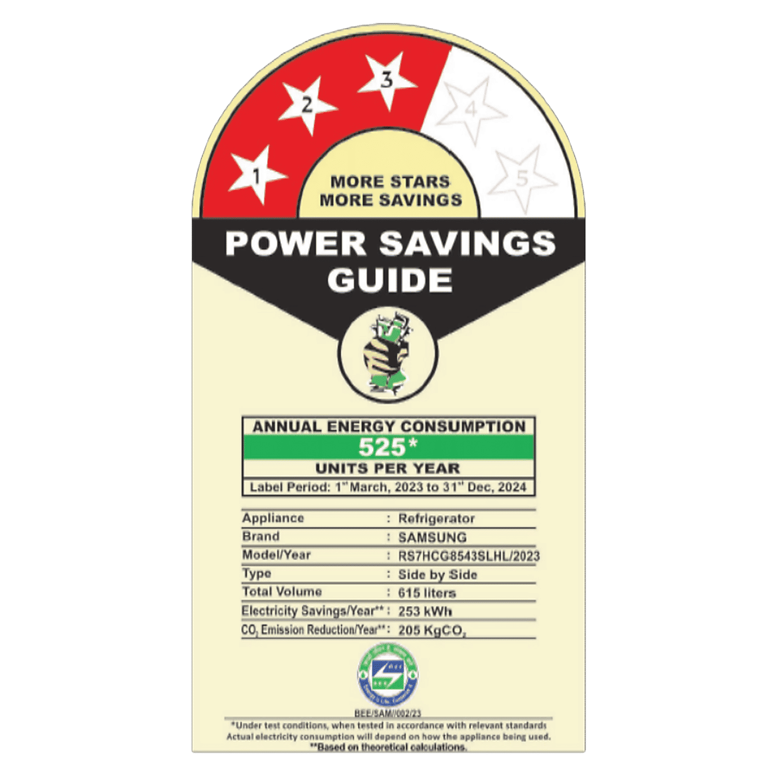 SAMSUNG 615 Litres 3 Star Frost Free Side by Side Convertible Refrigerator with Water Dispenser (RS7HCG8543SLHL, Silver)_9