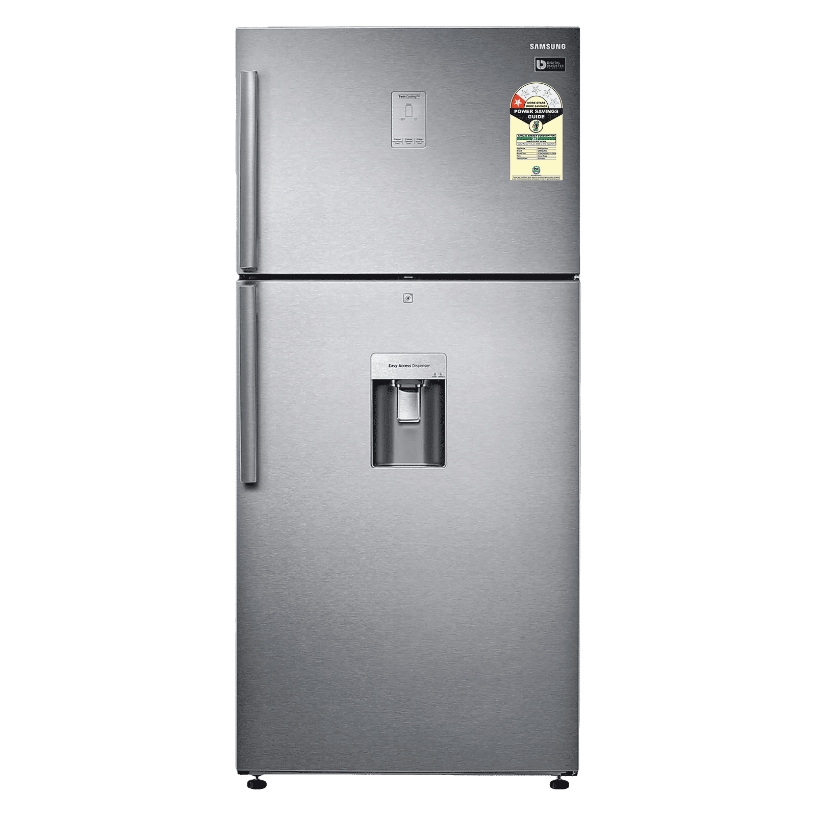 SAMSUNG 501 Litres 1 Star Frost Free Double Door Convertible Refrigerator with Twin Cooling Plus Technology (RT54C655SSL, Real Stainless)_1