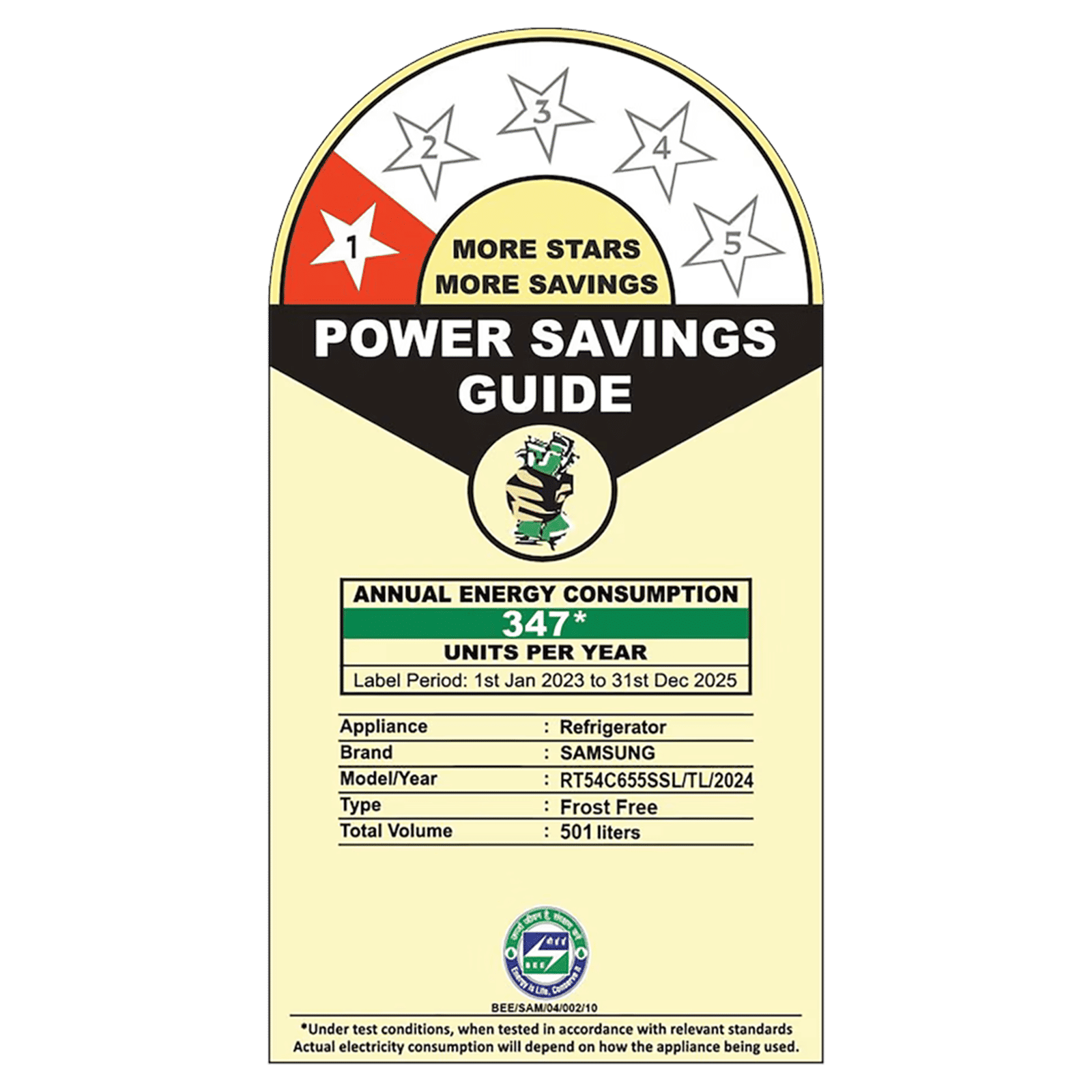 SAMSUNG 501 Litres 1 Star Frost Free Double Door Convertible Refrigerator with Twin Cooling Plus Technology (RT54C655SSL, Real Stainless)_3