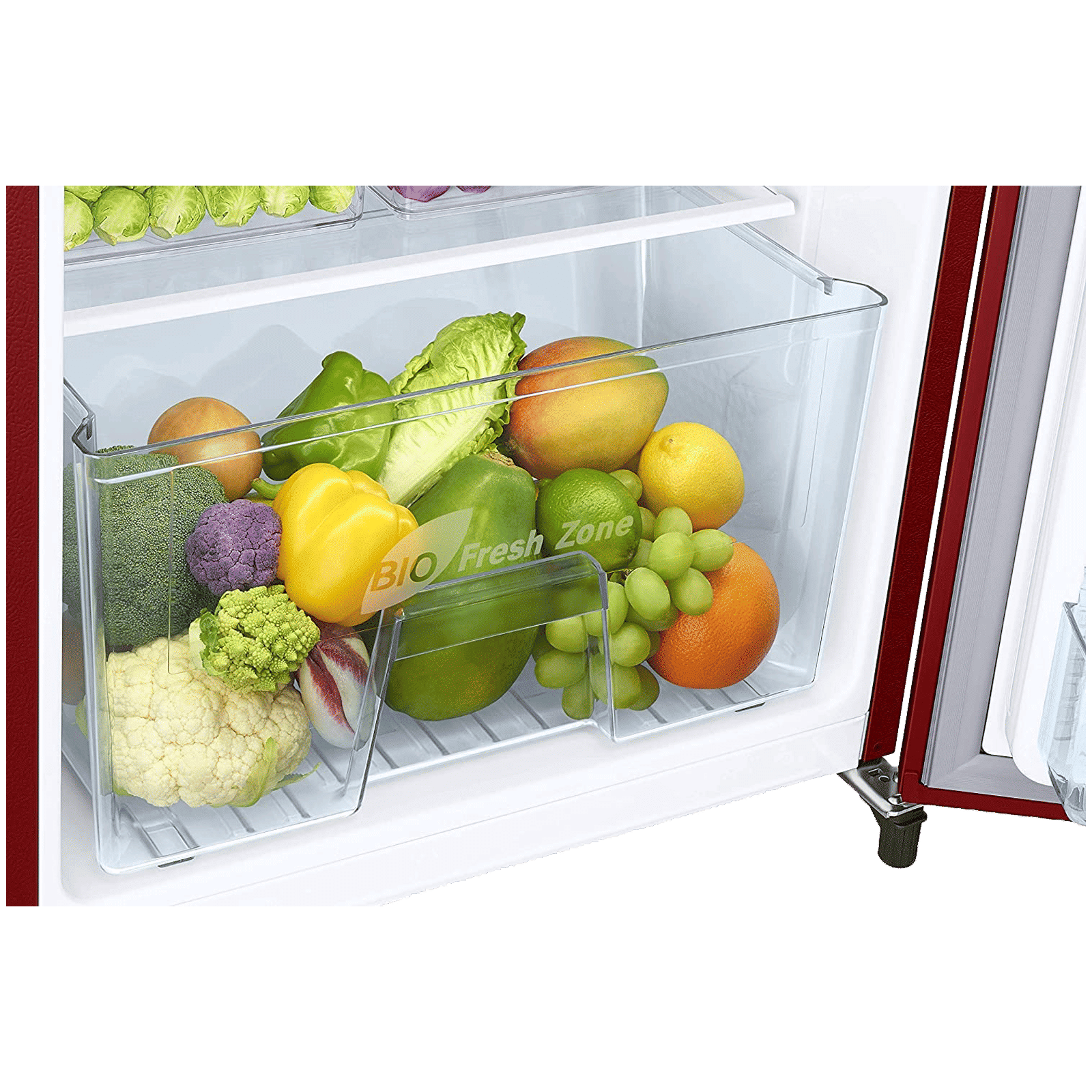 SAMSUNG 183 Litres 2 Star Direct Cool Single Door Refrigerator with Antibacterial Gasket (RR20C20C26R, Mystic Overlay Red)_6