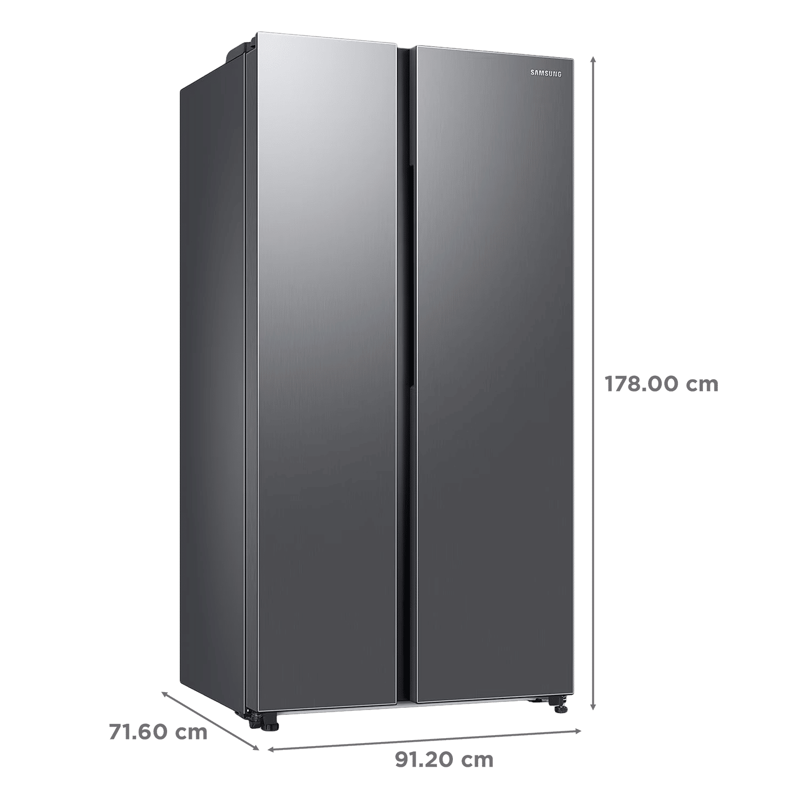 SAMSUNG 653 Litres 3 Star Frost Free Side by Side Convertible Refrigerator with Twin Cooling Plus Technology (RS76CG8003S9HL, Refined Inox)_3