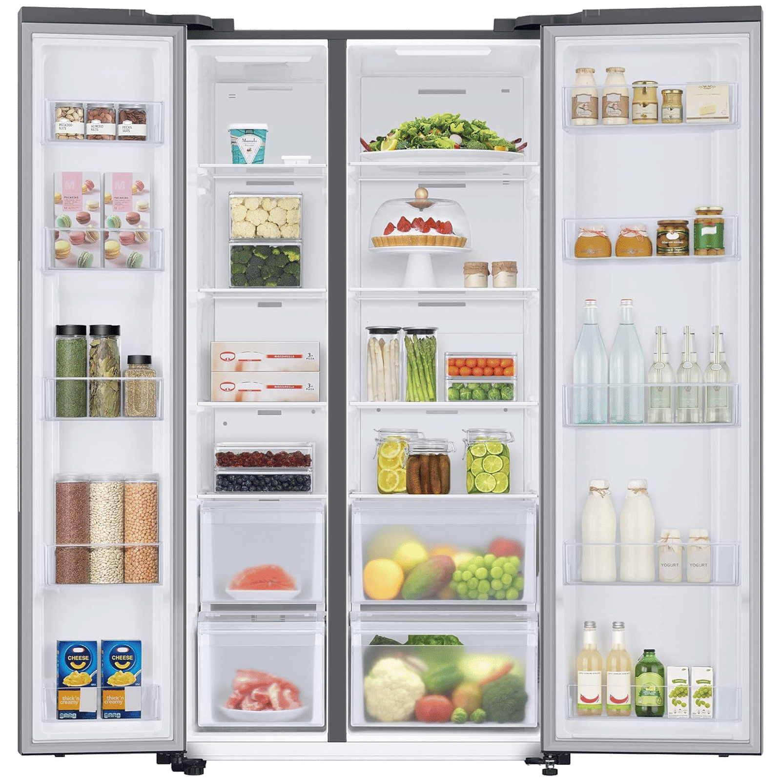 SAMSUNG 653 Litres 3 Star Frost Free Side by Side Convertible Refrigerator with Twin Cooling Plus Technology (RS76CG8003S9HL, Refined Inox)_5