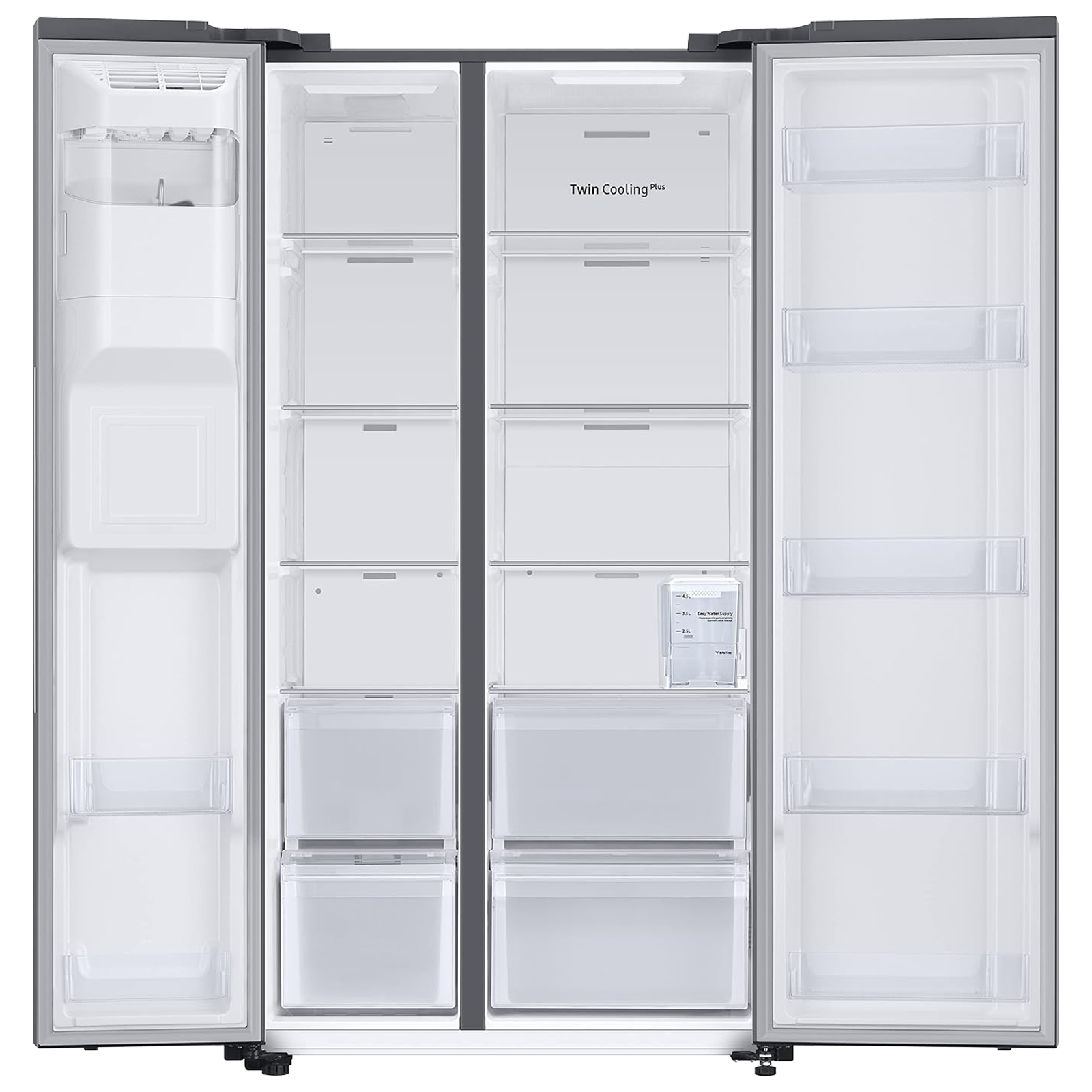SAMSUNG 633 Litres 3 Star Frost Free Side by Side Refrigerator with Twin Cooling Plus (RS78CG8543S9HL, Inox)_4