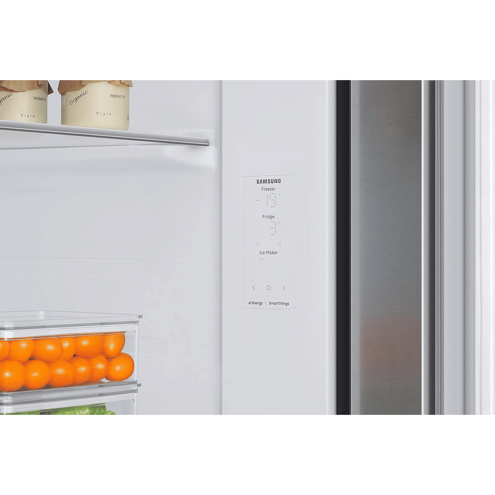 SAMSUNG 633 Litres 3 Star Frost Free Side by Side Refrigerator with Twin Cooling Plus (RS78CG8543S9HL, Inox)_6