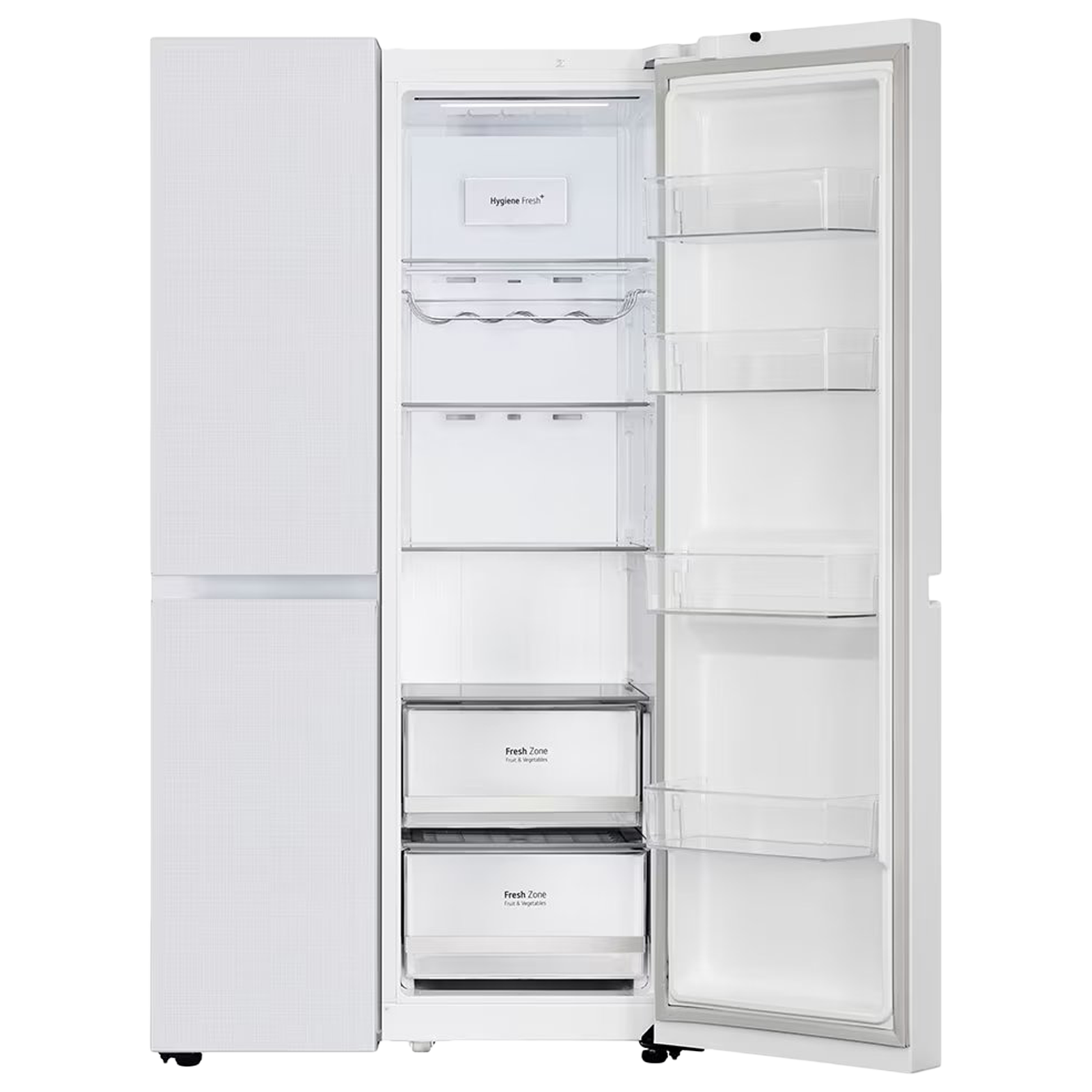 LG 650 Litres 3 Star Frost Free Side by Side Convertible Refrigerator with Smart Inverter Compressor (GLB257DLW3, Linen White)_4