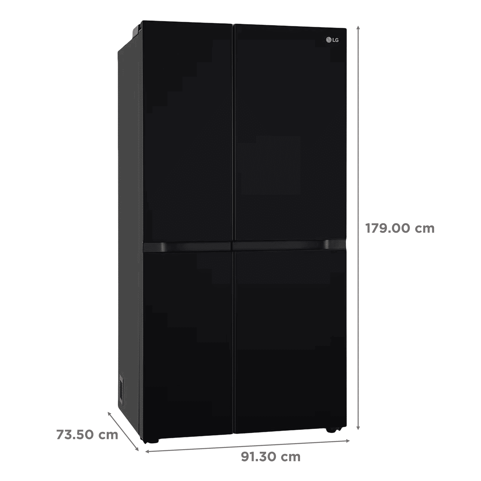 LG 650 Litres 3 Star Frost Free Side by Side Convertible Refrigerator with Smart Inverter Compressor (GLB257DBM3, Black Mirror)_3