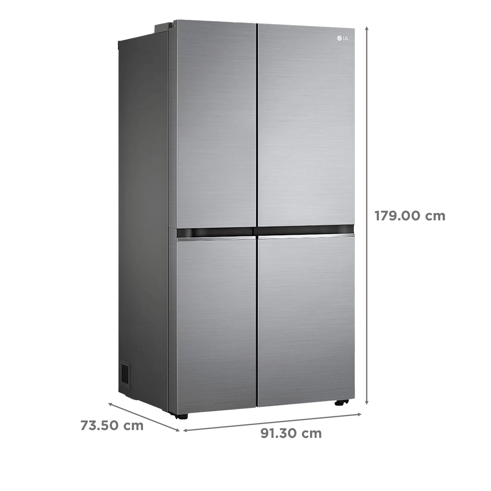 LG 650 Litres 3 Star Frost Free Side by Side Refrigerator with Door Cooling Plus Technology (GLB257EPZ3, Shiny Steel)_3