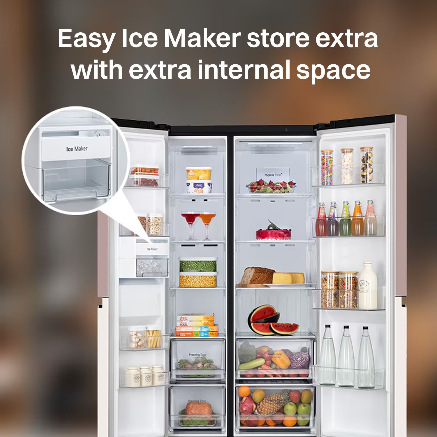 LG 650 Litres 3 Star Frost Free Side by Side Convertible Refrigerator with Door Cooling Plus Technology (GLB257EES3, Ebony Sheen)_21