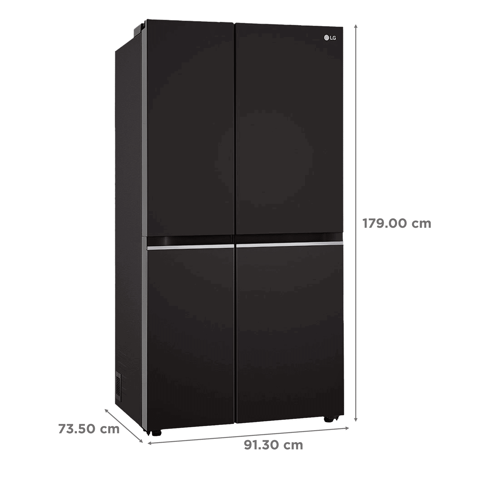 LG 650 Litres 3 Star Frost Free Side by Side Convertible Refrigerator with Door Cooling Plus Technology (GLB257EES3, Ebony Sheen)_3