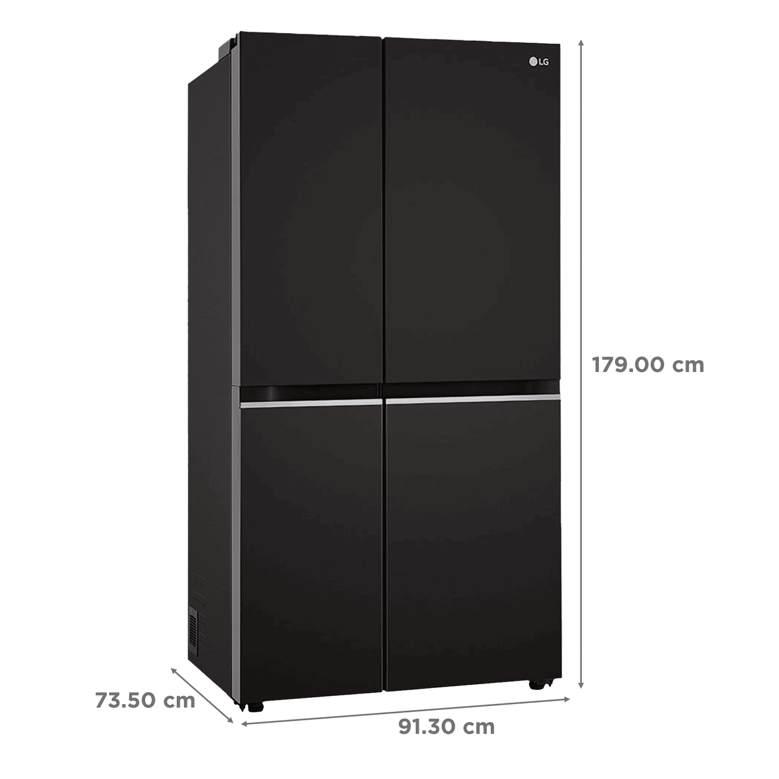 LG 650 Litres 3 Star Frost Free Side by Side Convertible Refrigerator with Door Cooling Plus Technology (GLB257EES3, Ebony Sheen)_3