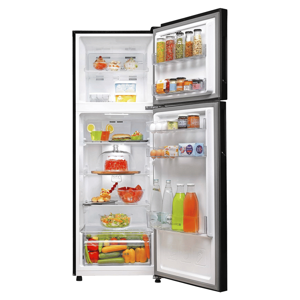 Haier 240 Litres 3 Star Frost Free Double Door Refrigerator with Twin Inverter Technology (HEF253GBP, Black) Haier 240 Litres 3 Star Frost Free Double Door Refrigerator with Twin Inverter Technology (HEF253GBP, Black)_3