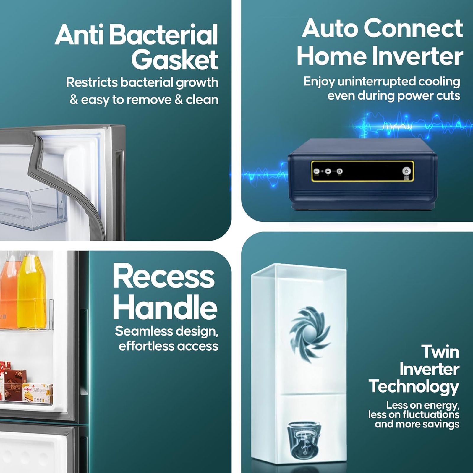 Haier 237 Litres 3 Star Frost Free Double Door Bottom Mount Convertible Refrigerator with Twin Inverter Technology (HEB243GBP, Black) Haier 237 Litres 3 Star Frost Free Double Door Bottom Mount Convertible Refrigerator with Twin Inverter Technology (HEB243GBP, Black)_19