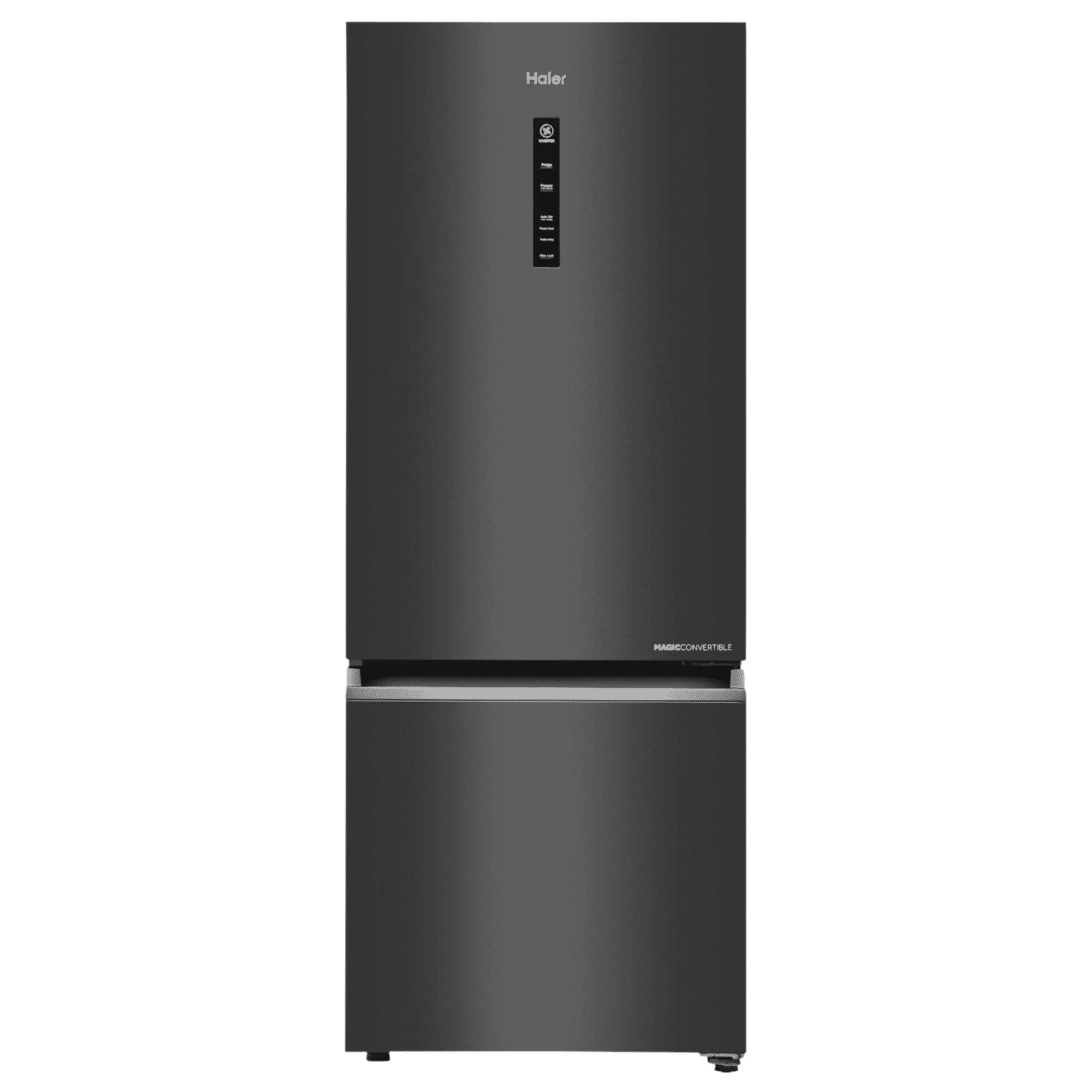 Haier 325 Litres 3 Star Frost Free Double Door Bottom Mount Convertible Refrigerator with Twin Inverter Technology (HEB333GBP, GE Black)_1