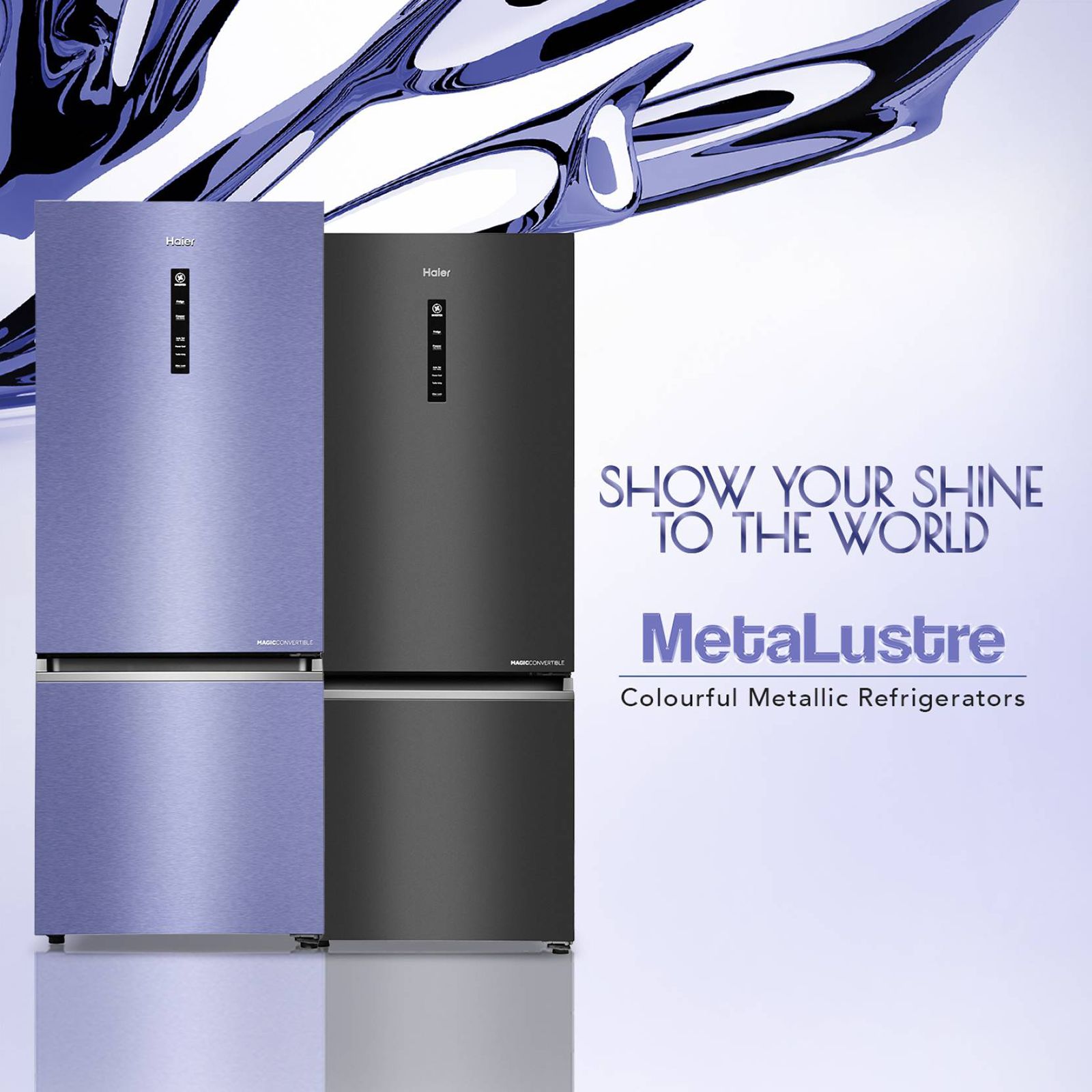 Haier 325 Litres 3 Star Frost Free Double Door Bottom Mount Convertible Refrigerator with Twin Inverter Technology (HEB333GBP, GE Black)_9