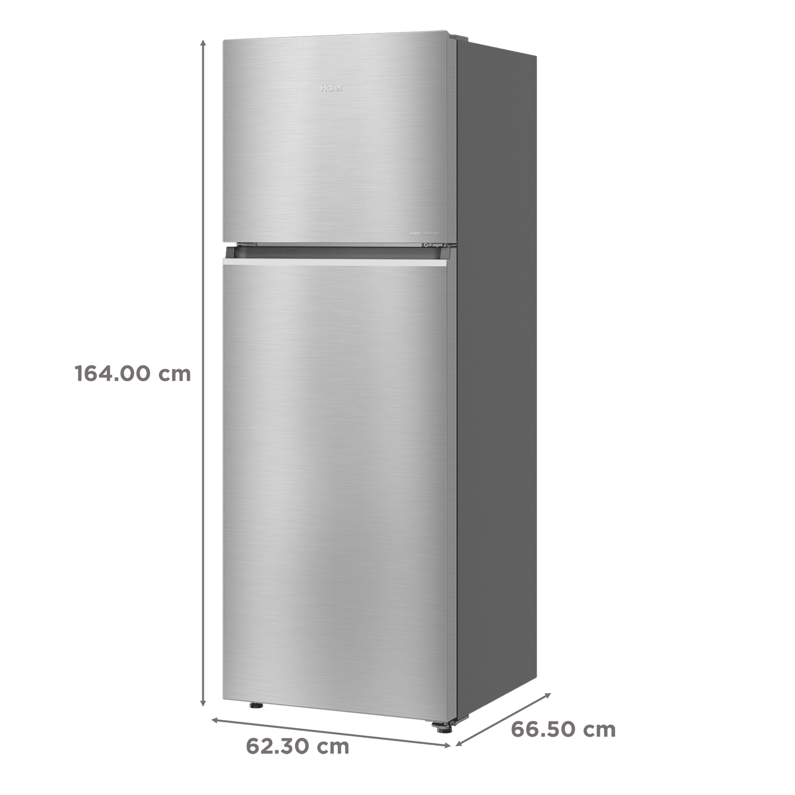Haier 328 Litres 3 Star Frost Free Double Door Convertible Refrigerator with Fan Motor Technology (HEF333TSP, Inox Steel)_3