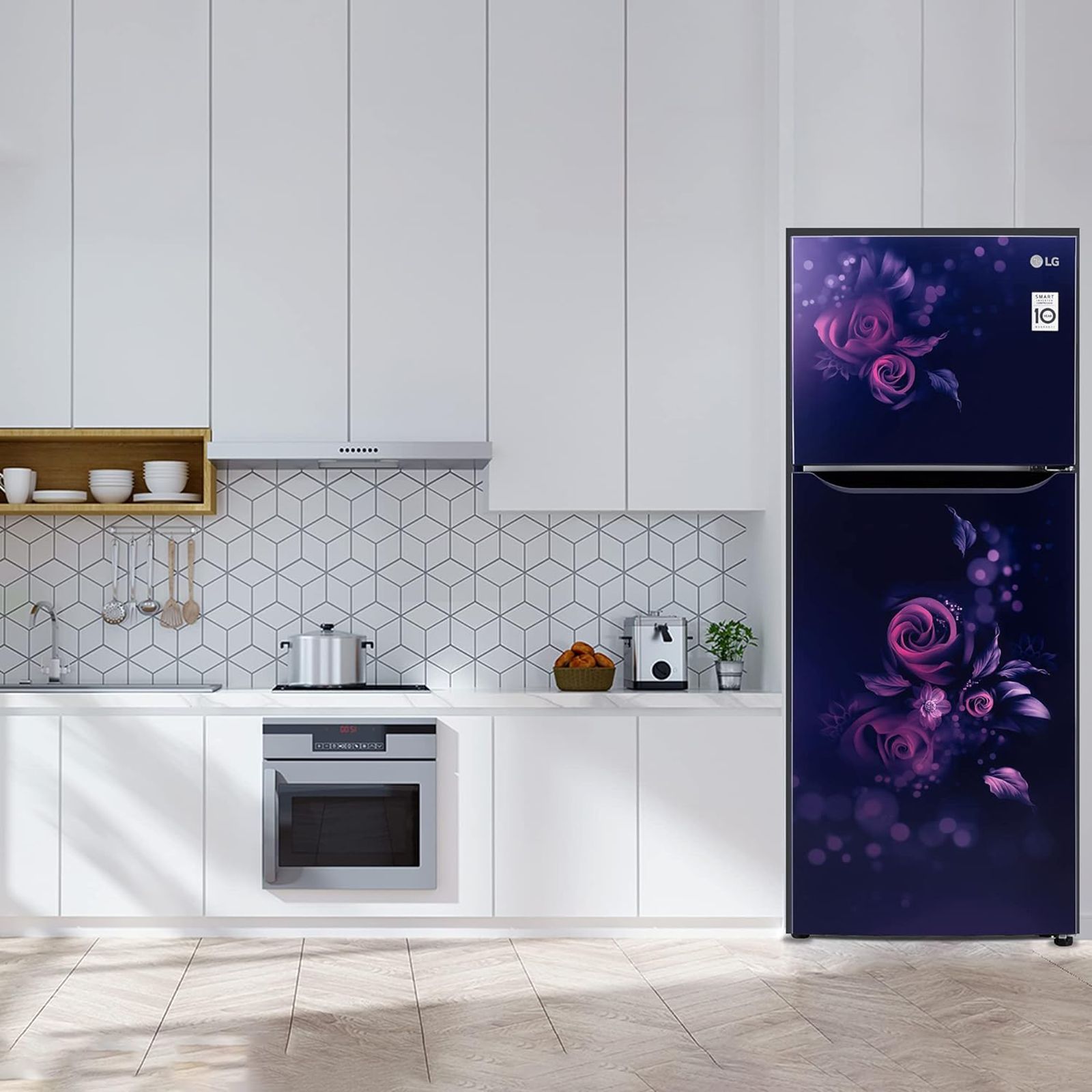 LG 242 Litres 2 Star Frost Free Double Door Refrigerator with Anti Bacterial Gasket (GLN292BBEY, Blue Euphoria)_12